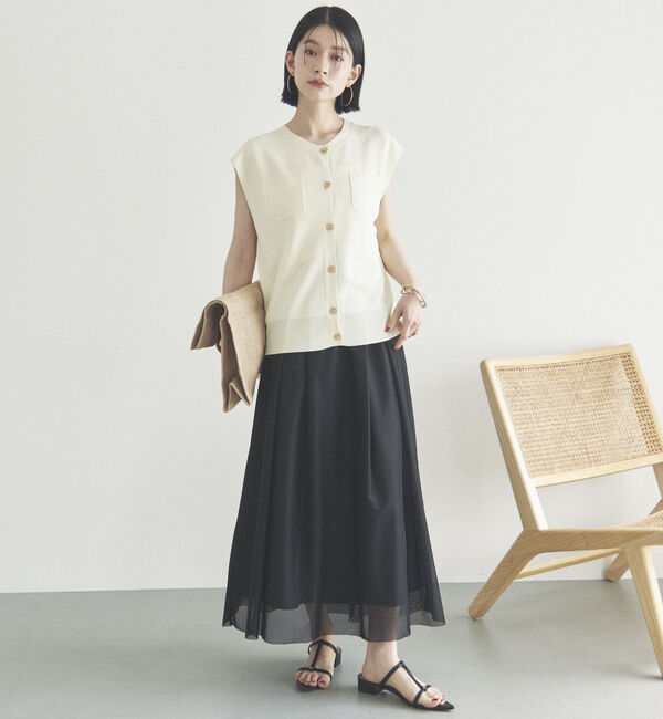 Doux archives「ポケット付きニットベスト」|ニット・セーター|