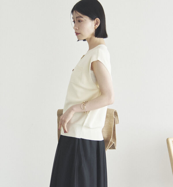 Doux archives「ポケット付きニットベスト」|ニット・セーター|