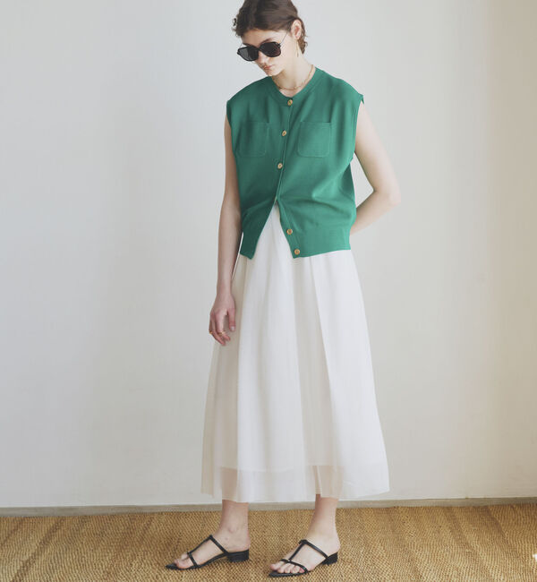 Doux archives「ポケット付きニットベスト」|ニット・セーター|