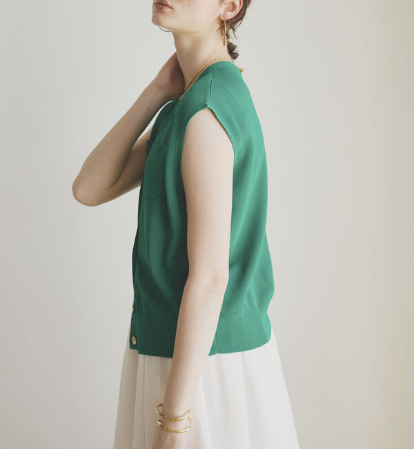 Doux archives「ポケット付きニットベスト」|ニット・セーター|