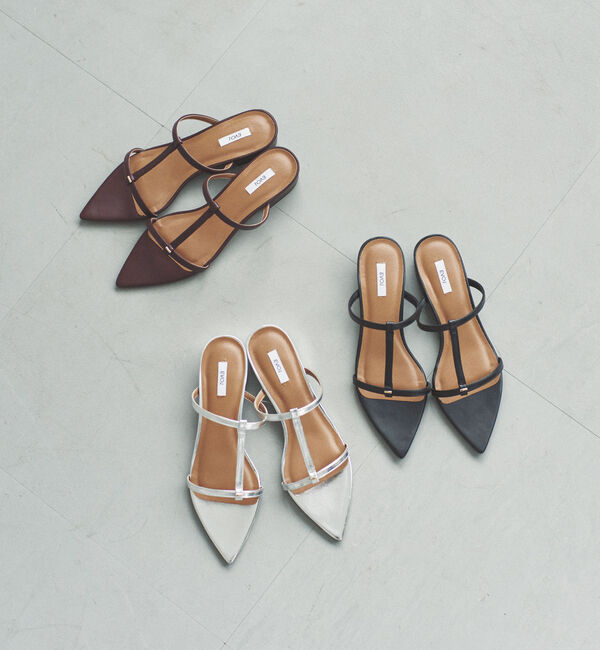 Doux archives「ナローストラップミュールサンダル」|サンダル|SILVER