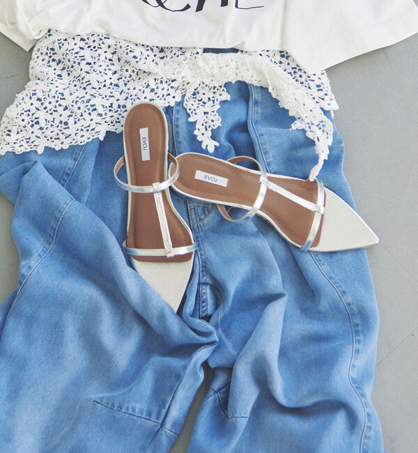 Doux archives「ナローストラップミュールサンダル」|サンダル|