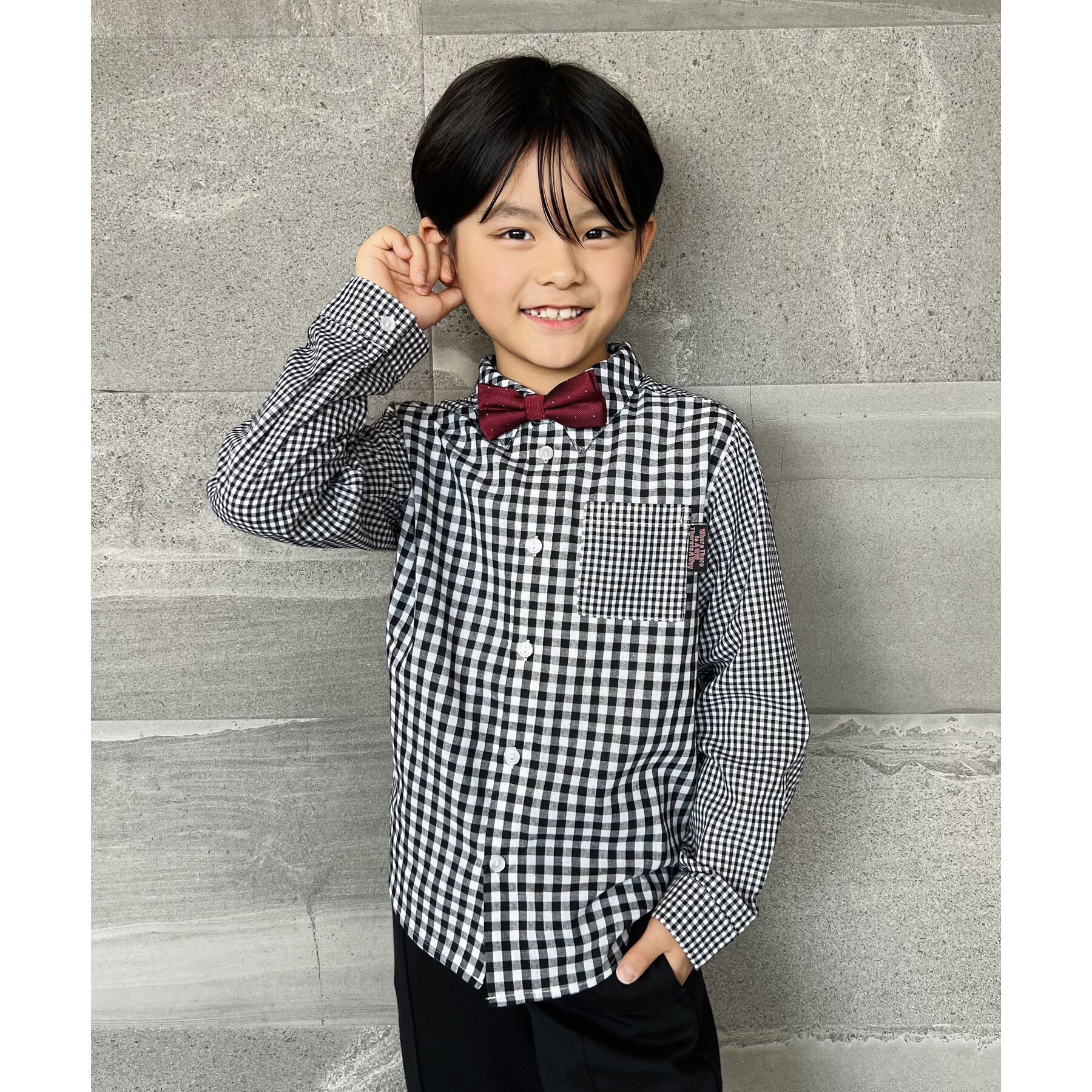 SHOO･LA･RUE「【110-140cm/プチセレ】蝶ネクタイ付きシャツ」|シャツ・ブラウス|