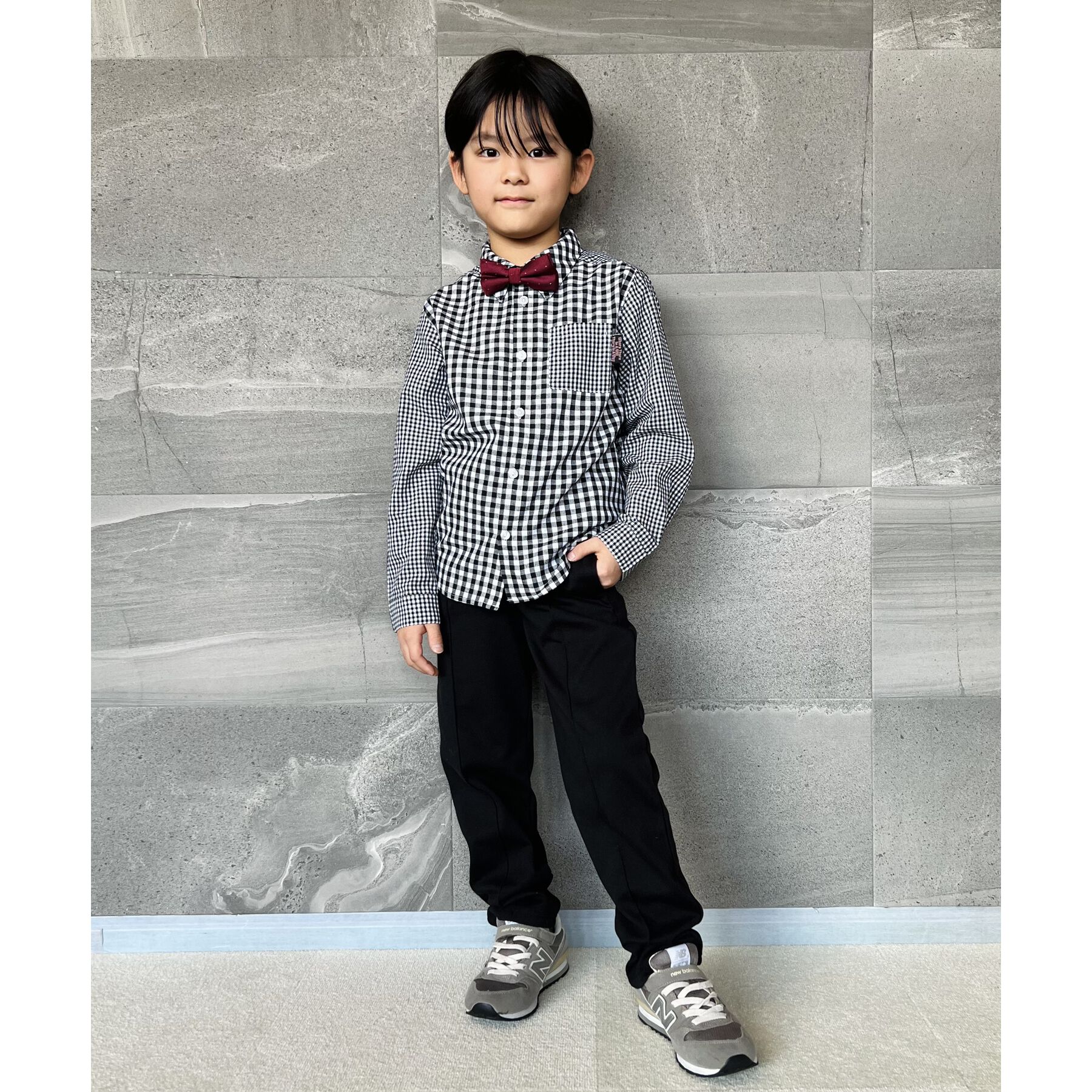 SHOO･LA･RUE「【110-140cm/プチセレ】蝶ネクタイ付きシャツ」|シャツ・ブラウス|