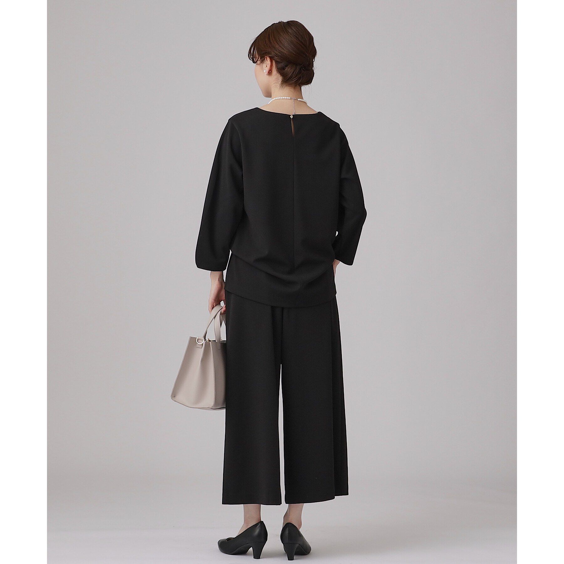 SHOO･LA･RUE「【通勤/デイリー/セットアップ可】マルチに使える カットジョーゼット ワイドパンツ」|その他|