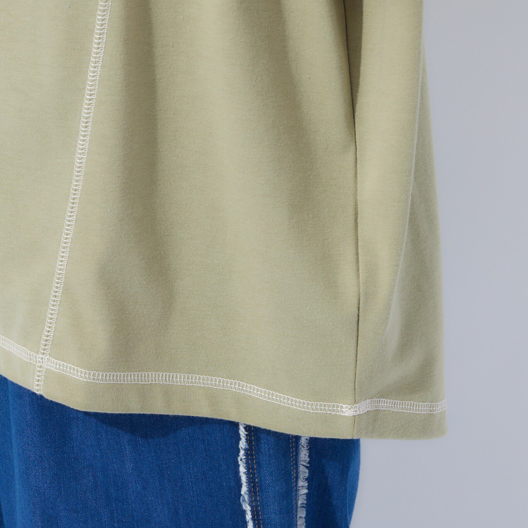 SHOO･LA･RUE「配色ステッチでこなれ見え ドルマンスリーブゆるTシャツ」|Tシャツ・カットソー|