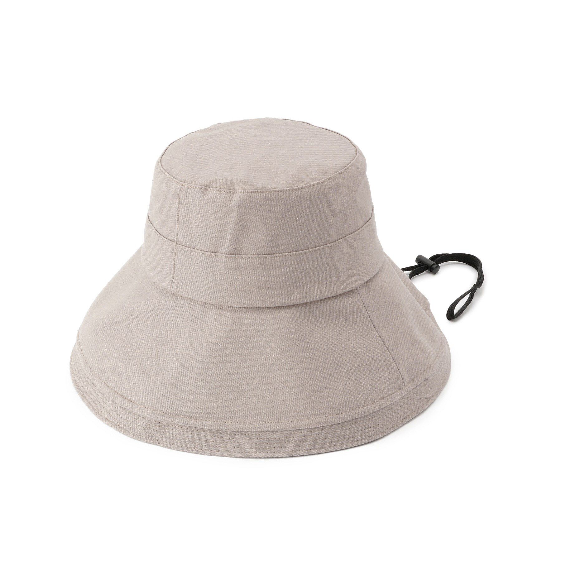 SHOO･LA･RUE「【UVカット】つば先UPハット【サイズ調整／あご紐付き】」|ハット|グレー(012)