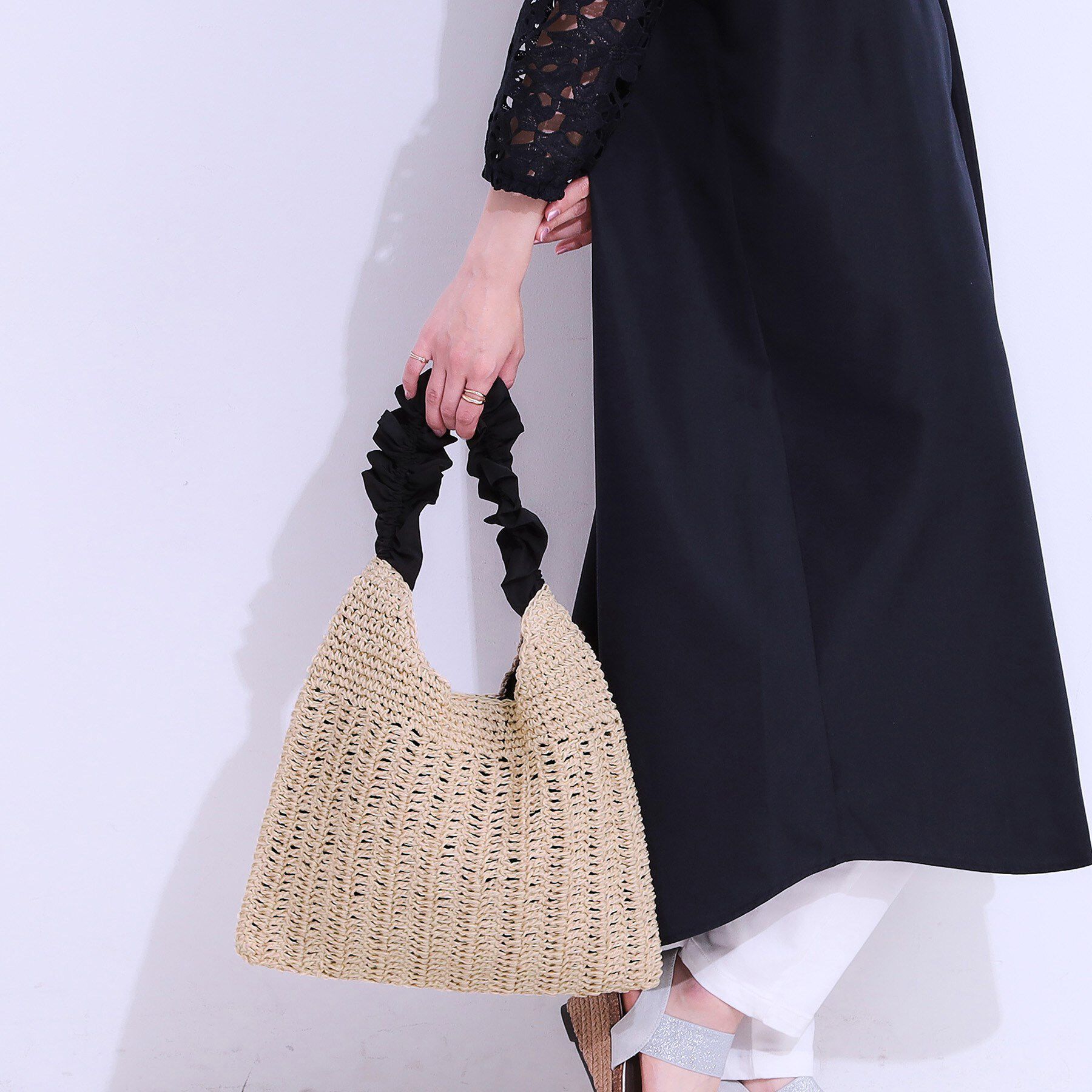 SHOO･LA･RUE「ペーパーフリルトートバッグ」|トートバッグ|