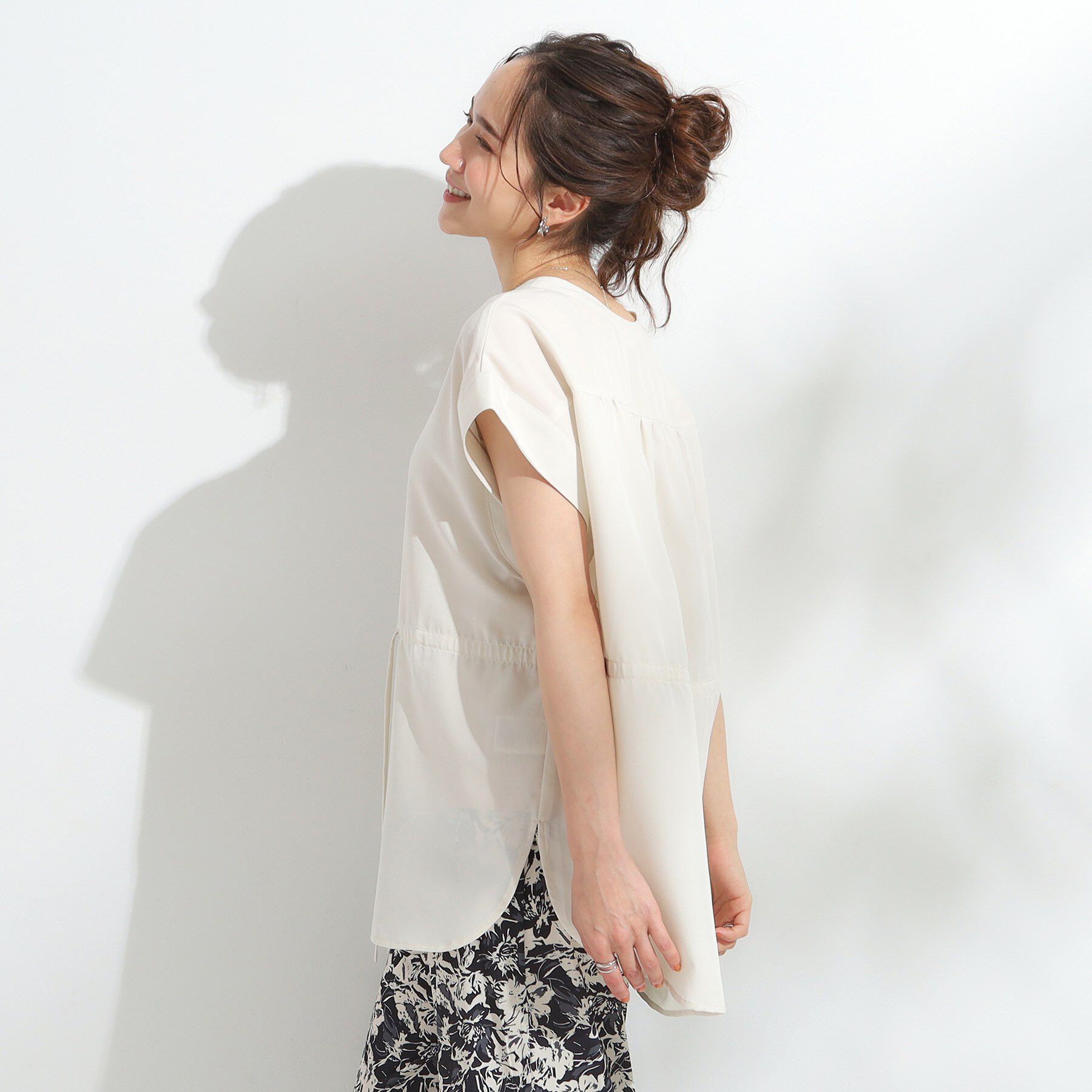 SHOO･LA･RUE「【S-LL】シルエットが変えられる サファリシャツ」|シャツ・ブラウス|