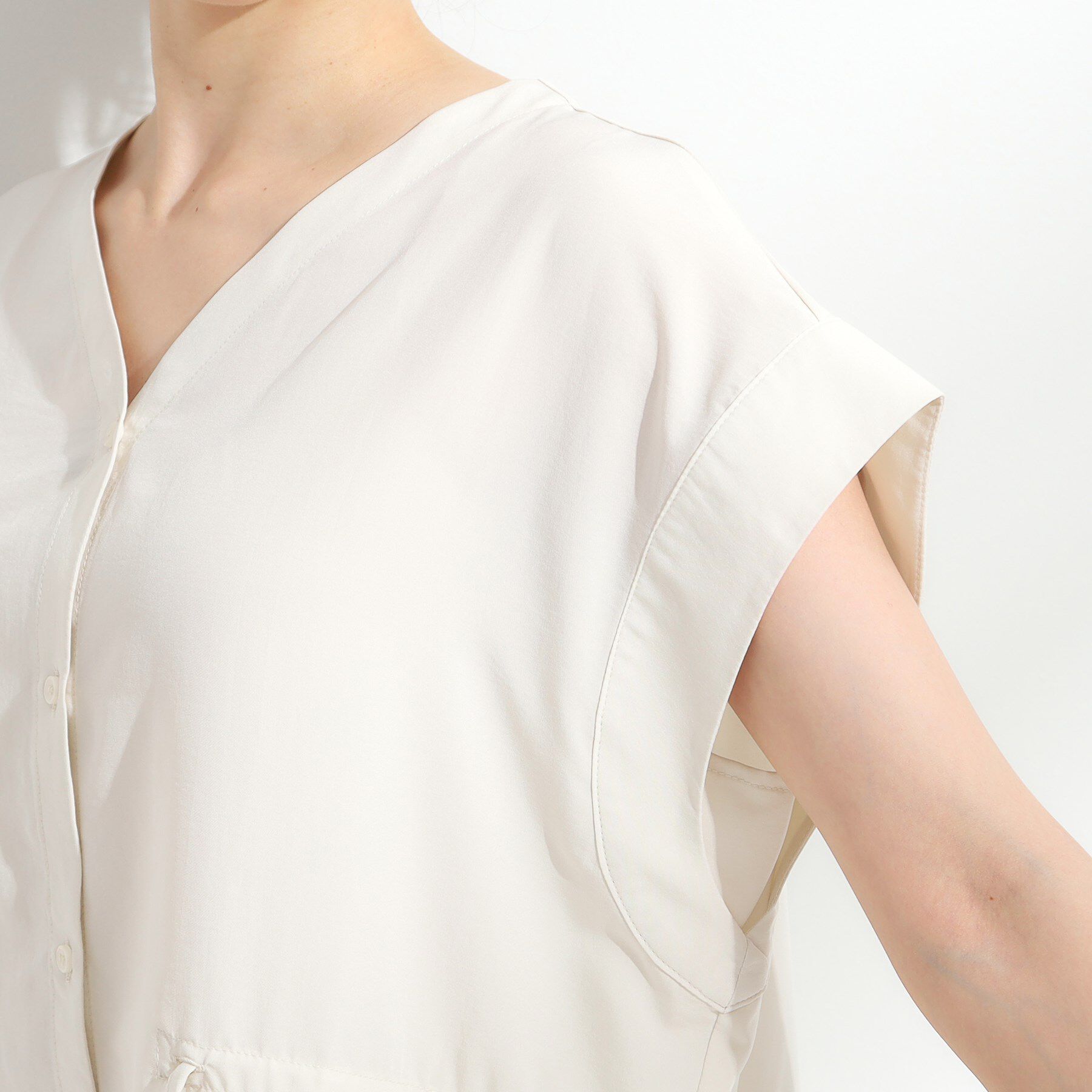 SHOO･LA･RUE「【S-LL】シルエットが変えられる サファリシャツ」|シャツ・ブラウス|