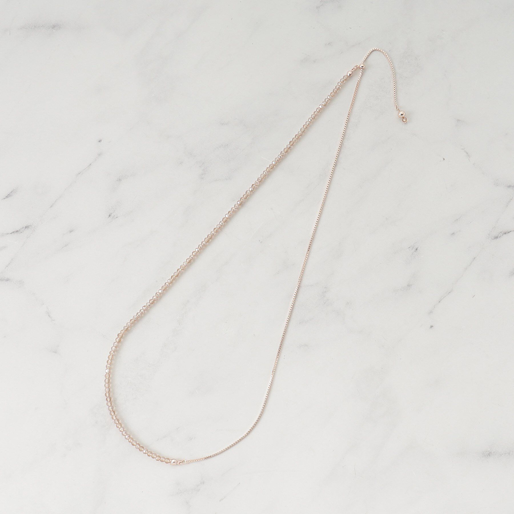 SHOO･LA･RUE「【2WAY】クリアビーズネックレス」|ネックレス|ピンク(071)