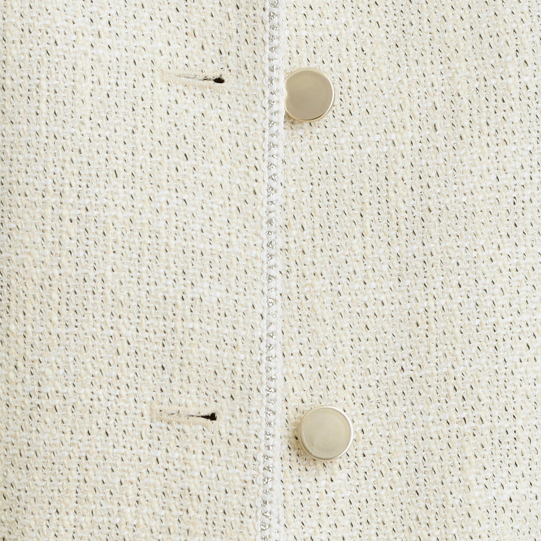 SHOO･LA･RUE「柔らかく軽い ライトツイードジャケット」|ノーカラージャケット|