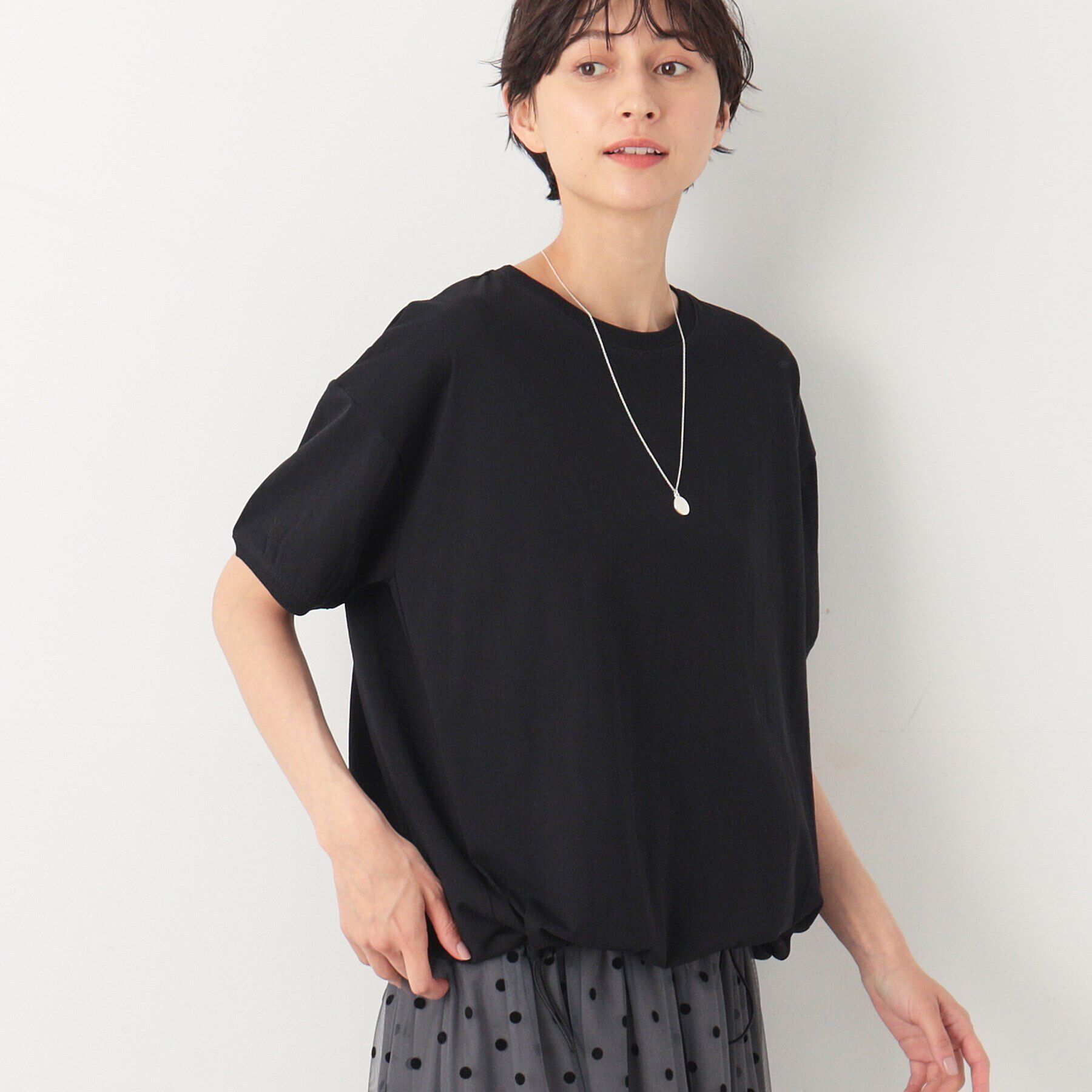 Dessin「新色追加【洗える・二の腕カバー】ドローコードカットソー（XS～L）」|Tシャツ・カットソー|