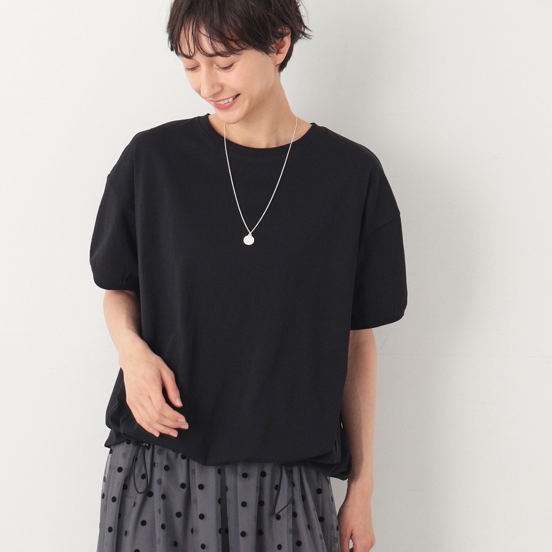 Dessin「新色追加【洗える・二の腕カバー】ドローコードカットソー（XS～L）」|Tシャツ・カットソー|