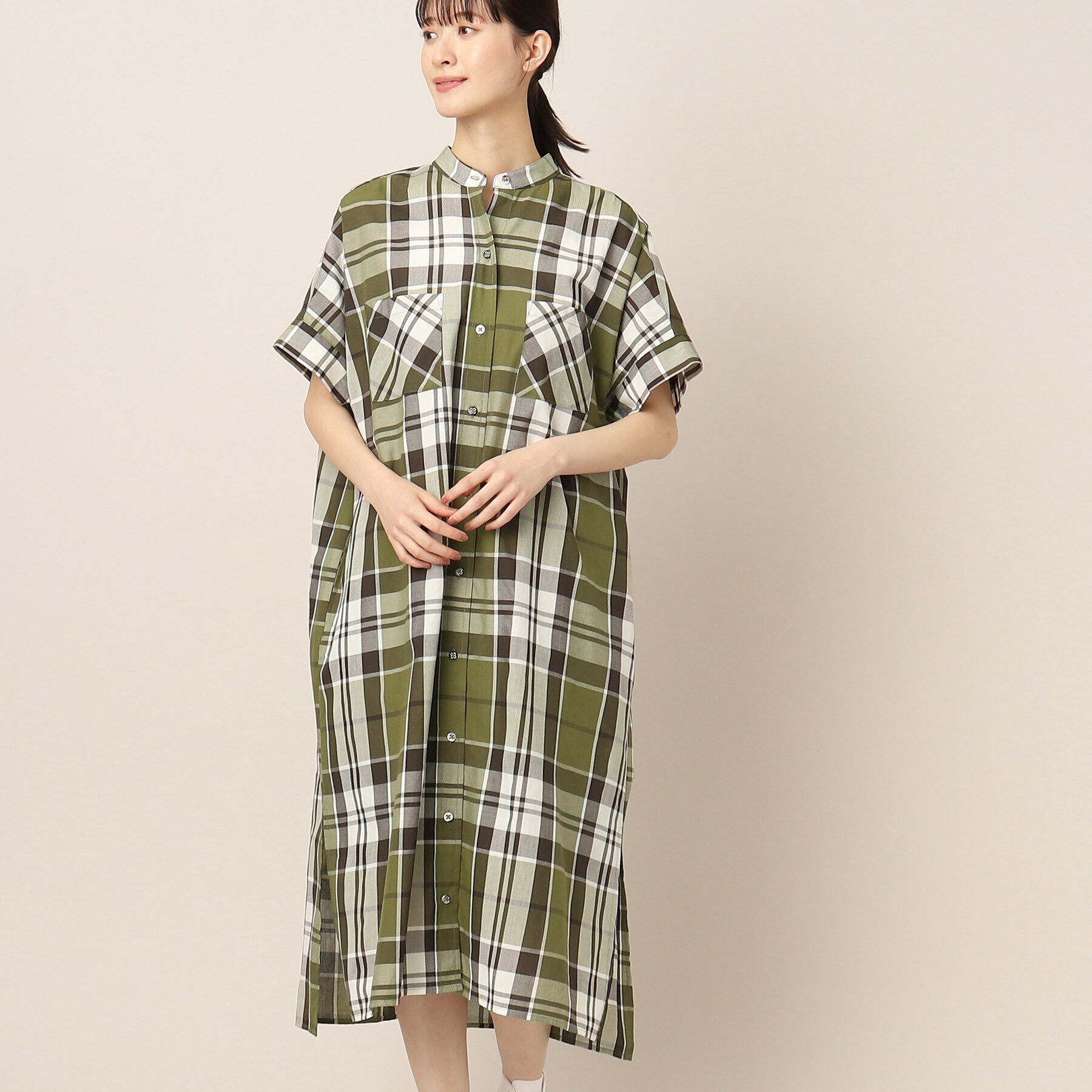 Dessin「アソート柄ロングシャツワンピース」|ワンピース|