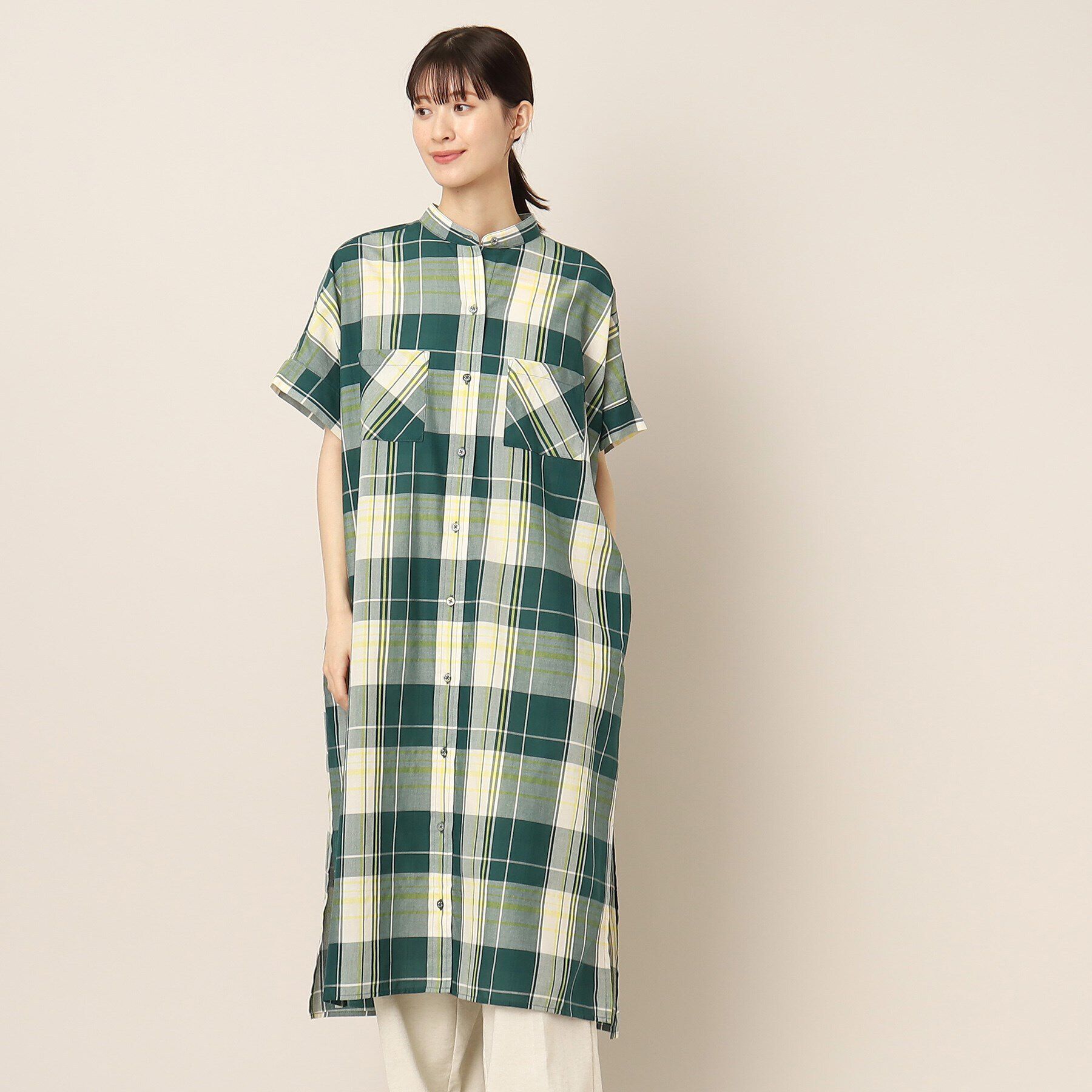 Dessin「アソート柄ロングシャツワンピース」|ワンピース|イエロー(231)