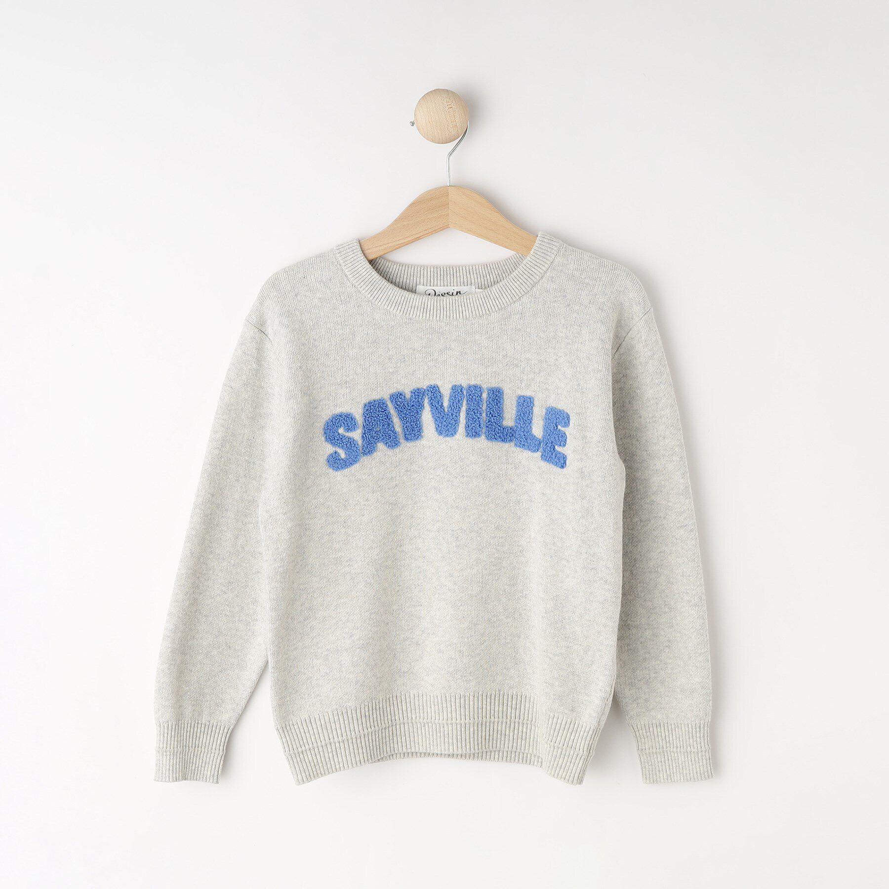 Dessin「【リンクコーデ】さがら刺繍ニット」|ニット・セーター|ブルー(092)