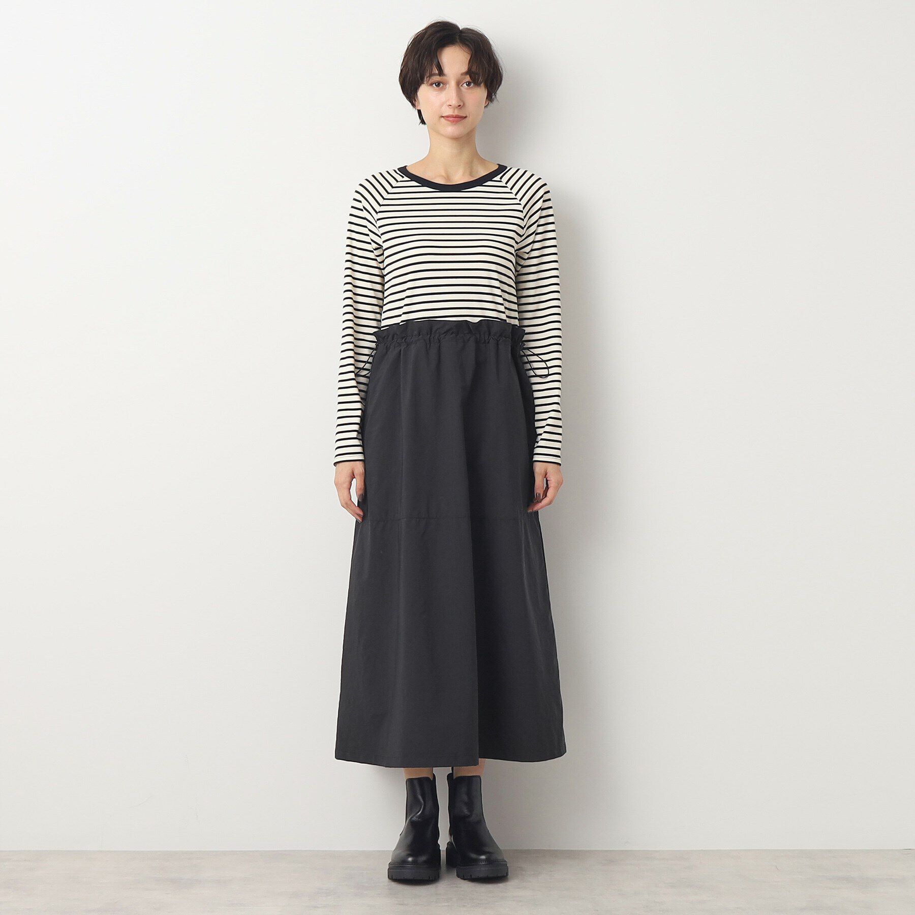 Dessin「【洗える】リブジャージドッキングワンピース」|ワンピース|