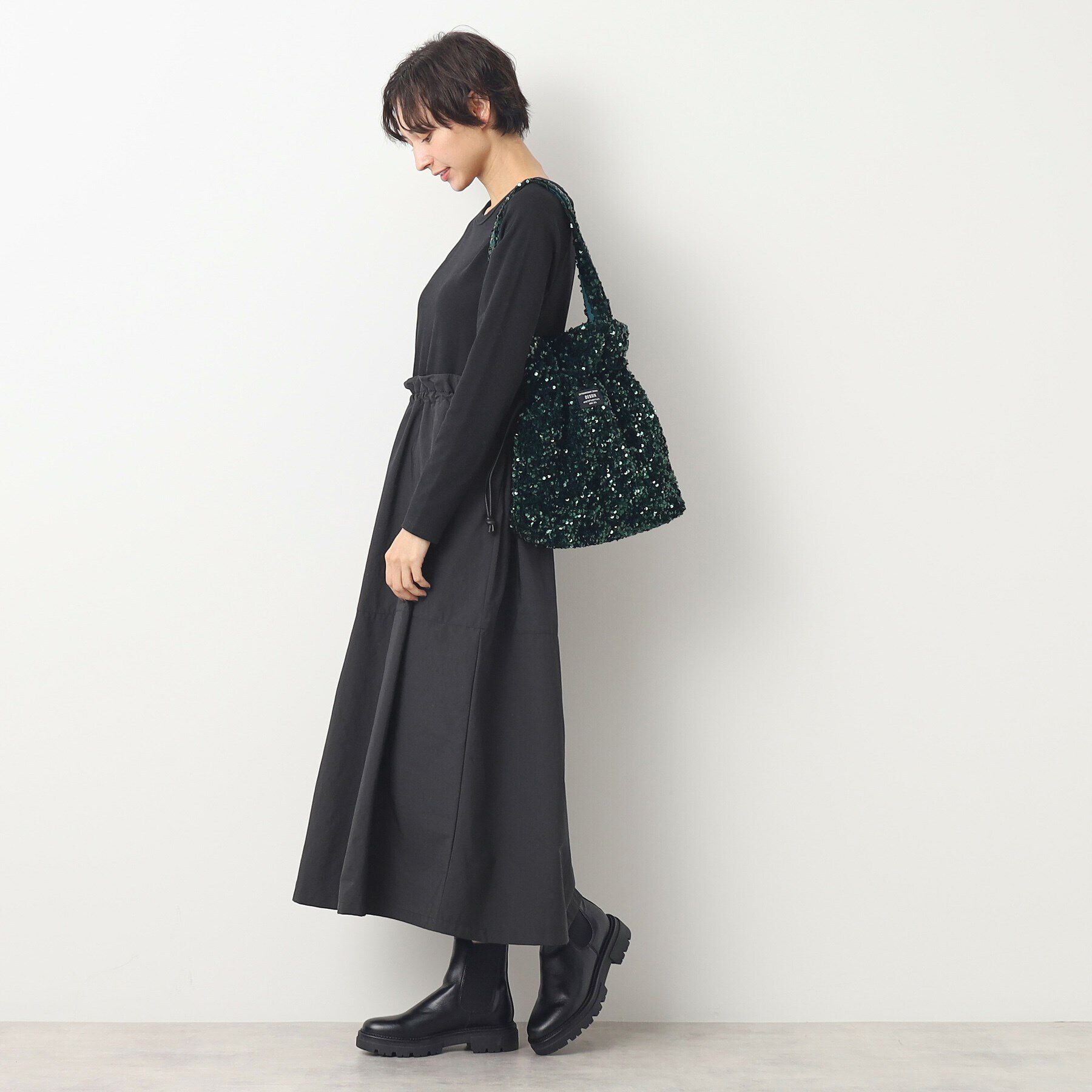 Dessin「【洗える】リブジャージドッキングワンピース」|ワンピース|