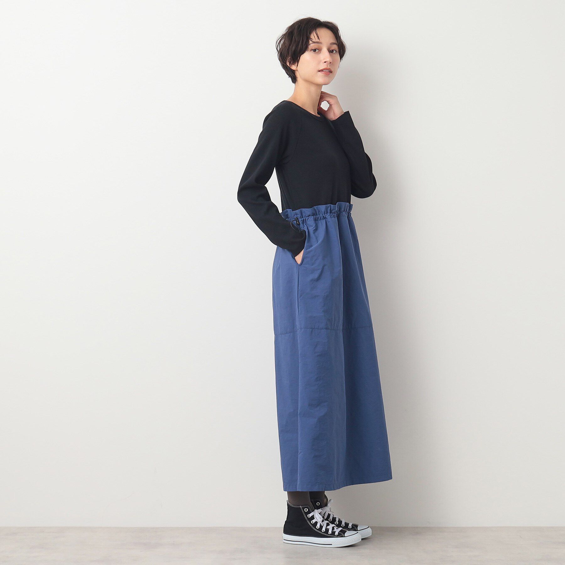 Dessin「【洗える】リブジャージドッキングワンピース」|ワンピース|