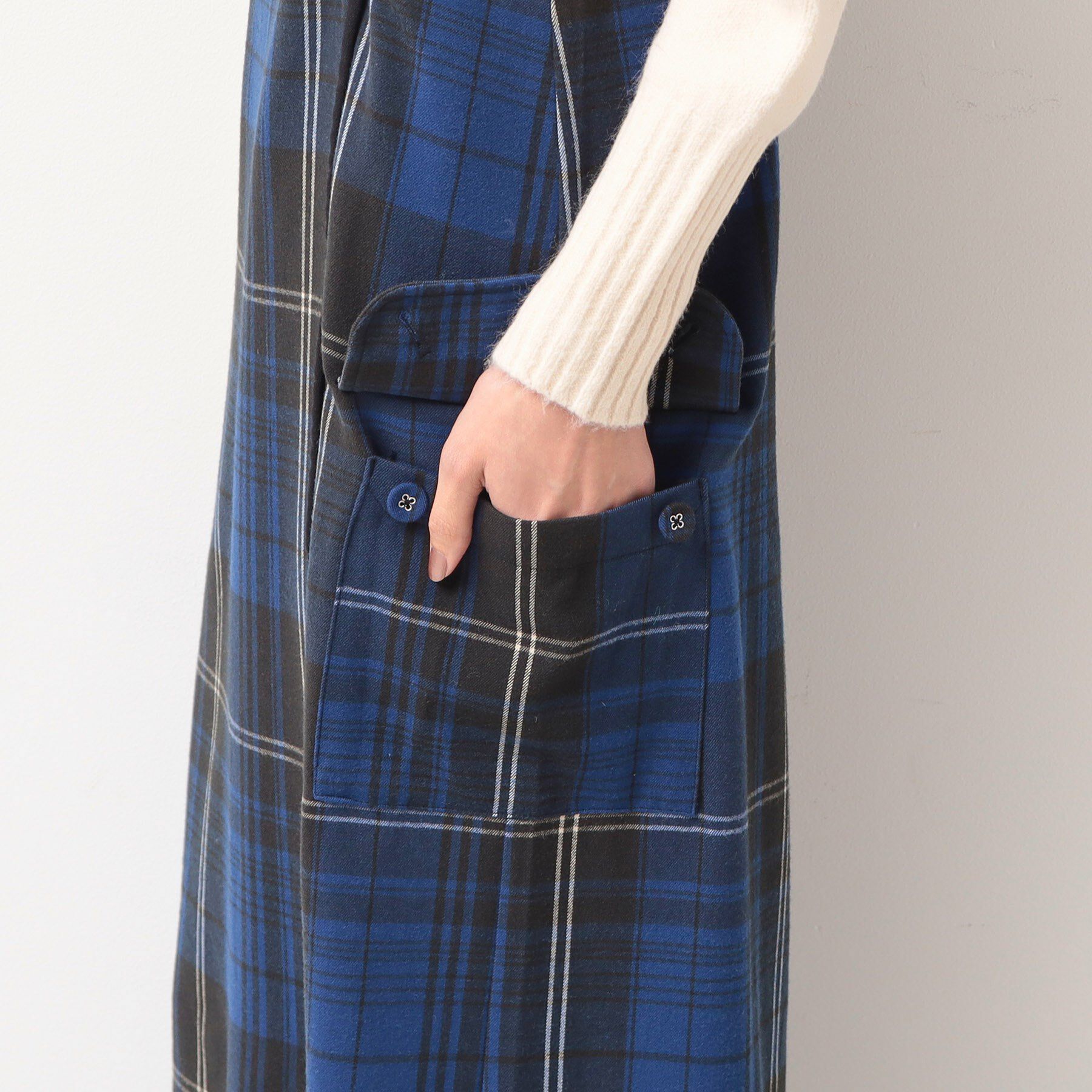 Dessin「【洗える・2WAY】サスペンダー付きフラップポケットスカート（XS～L）」|スカート|