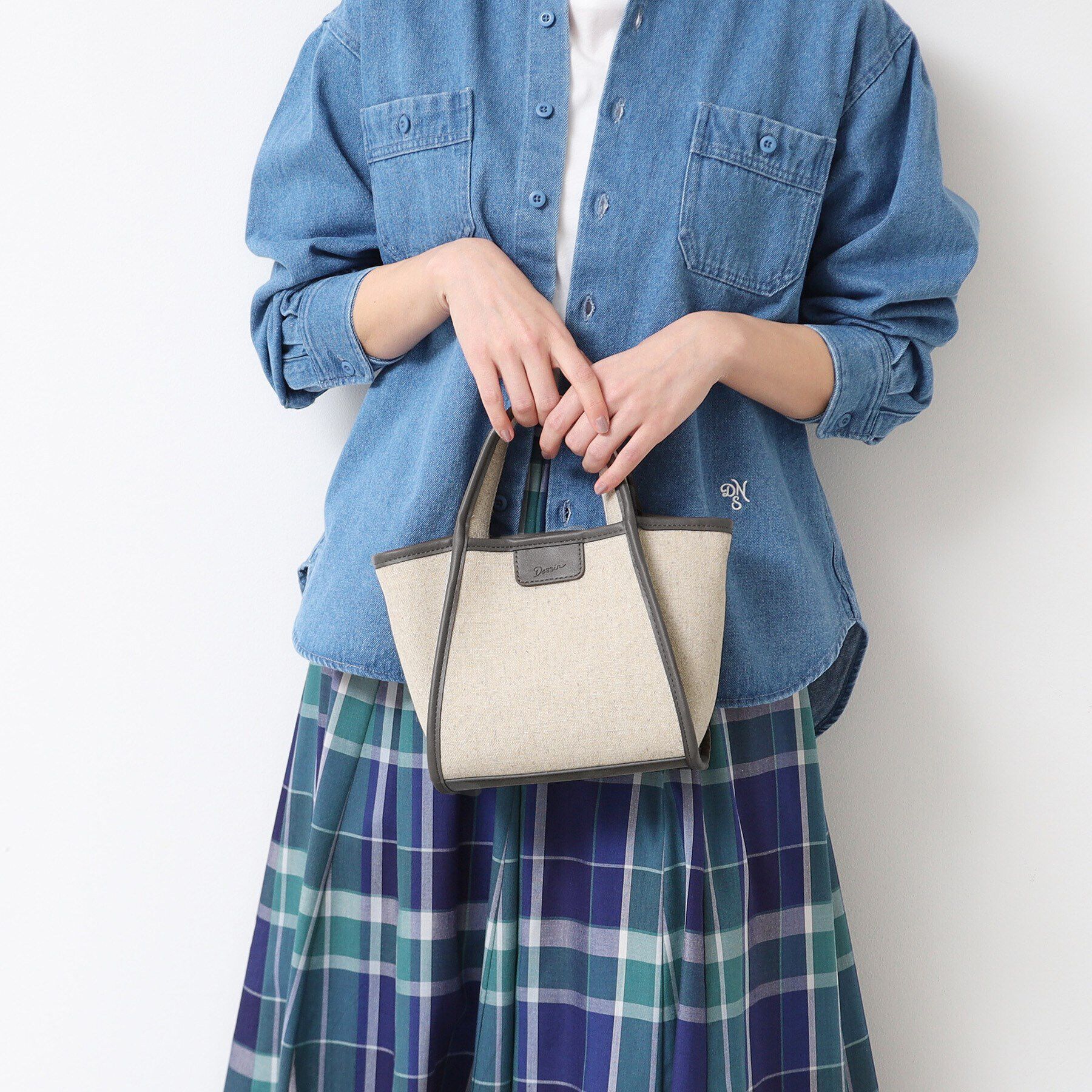 Dessin「2WAYパイピングトートS」|トートバッグ|チャコールグレー(5