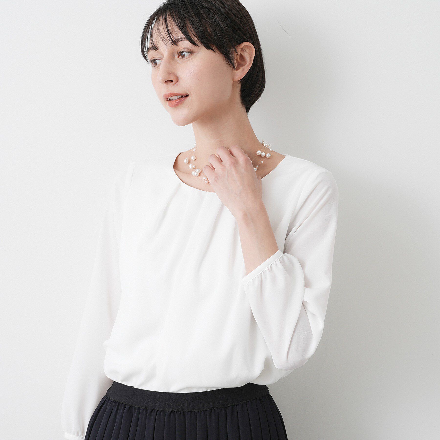 Dessin「【入卒/セレモニー/洗える】ジョーゼットブラウス」|シャツ・ブラウス|