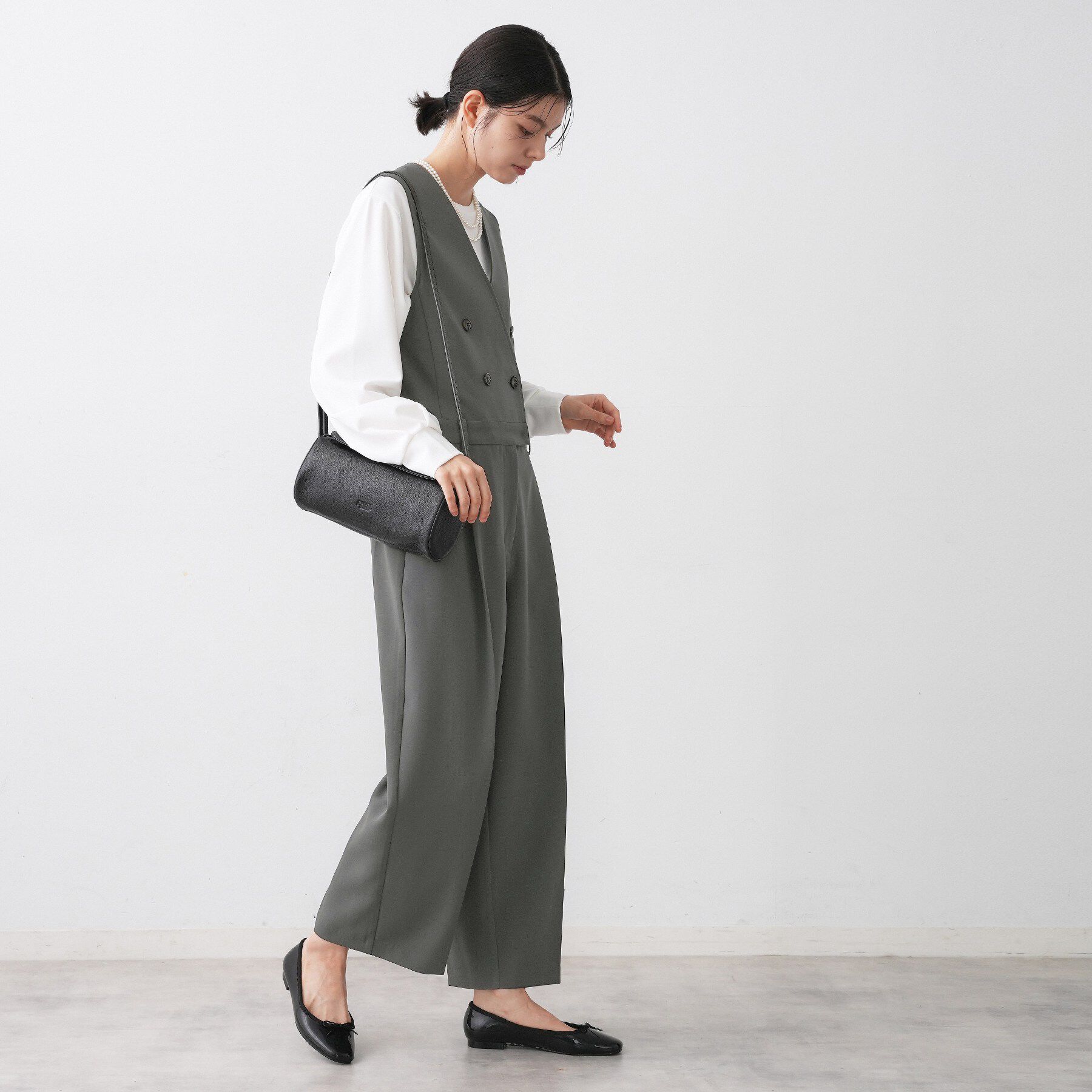 Dessin「【洗える】セットアップ風ジレオールインワン」|オールインワン|