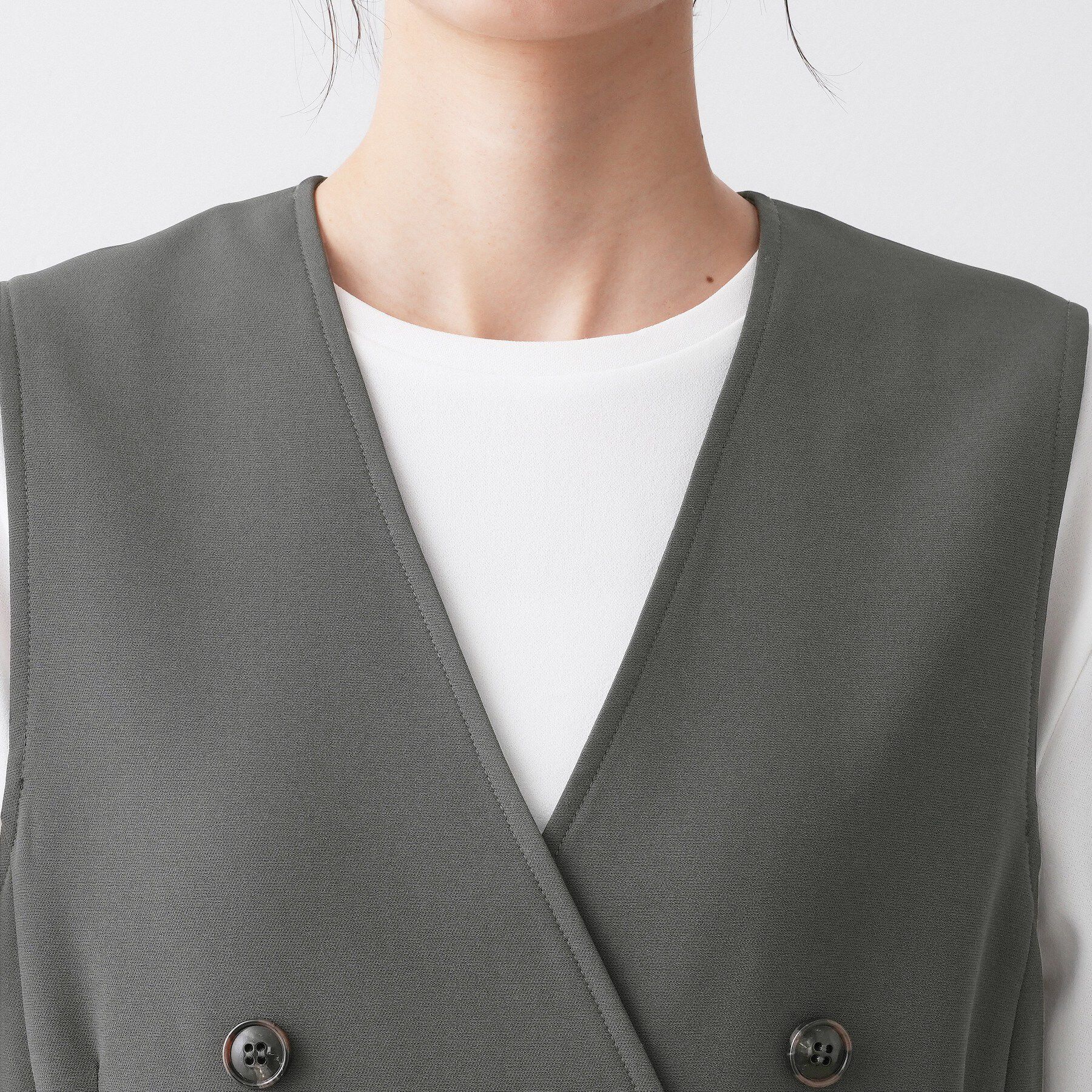 Dessin「【洗える】セットアップ風ジレオールインワン」|オールインワン|