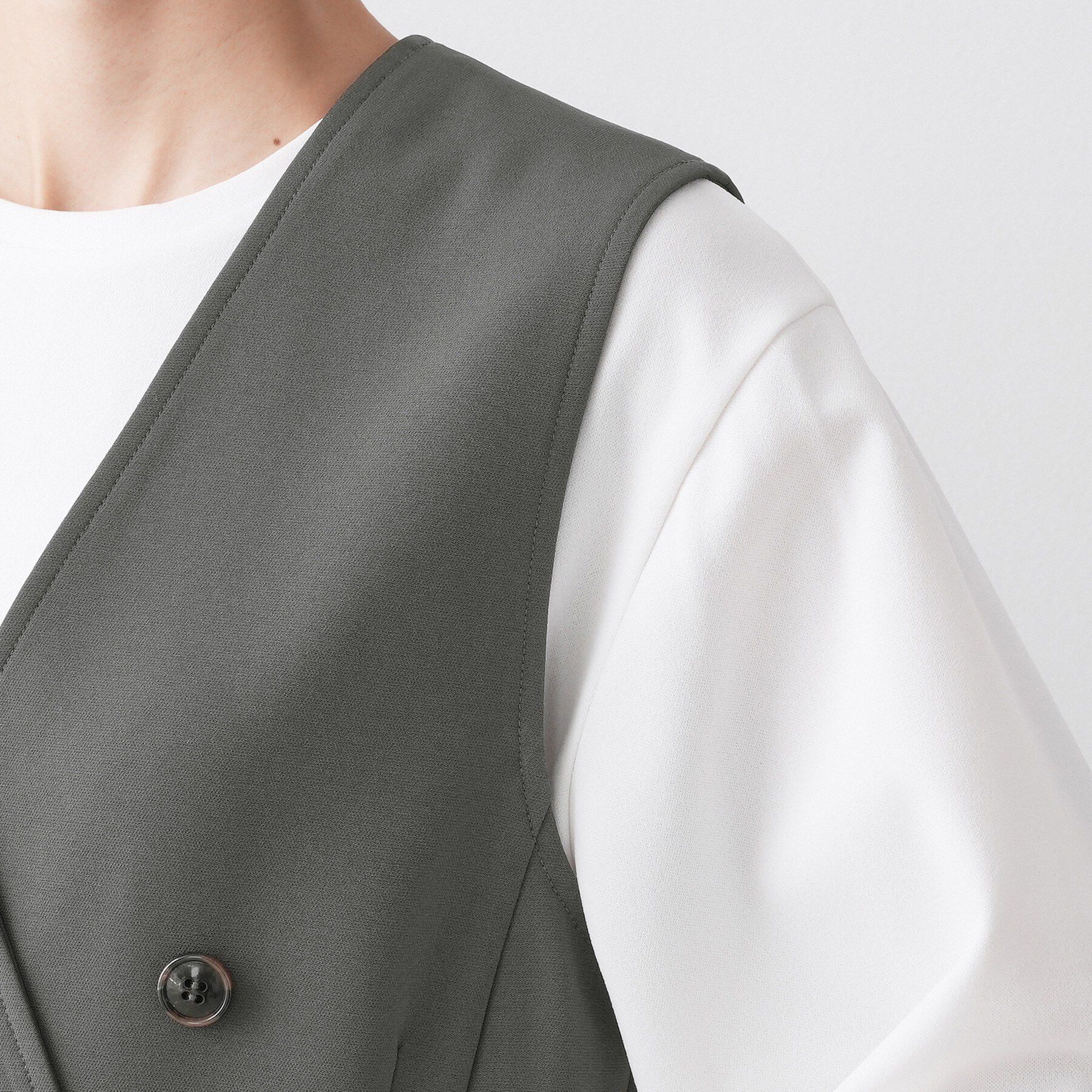 Dessin「【洗える】セットアップ風ジレオールインワン」|オールインワン|