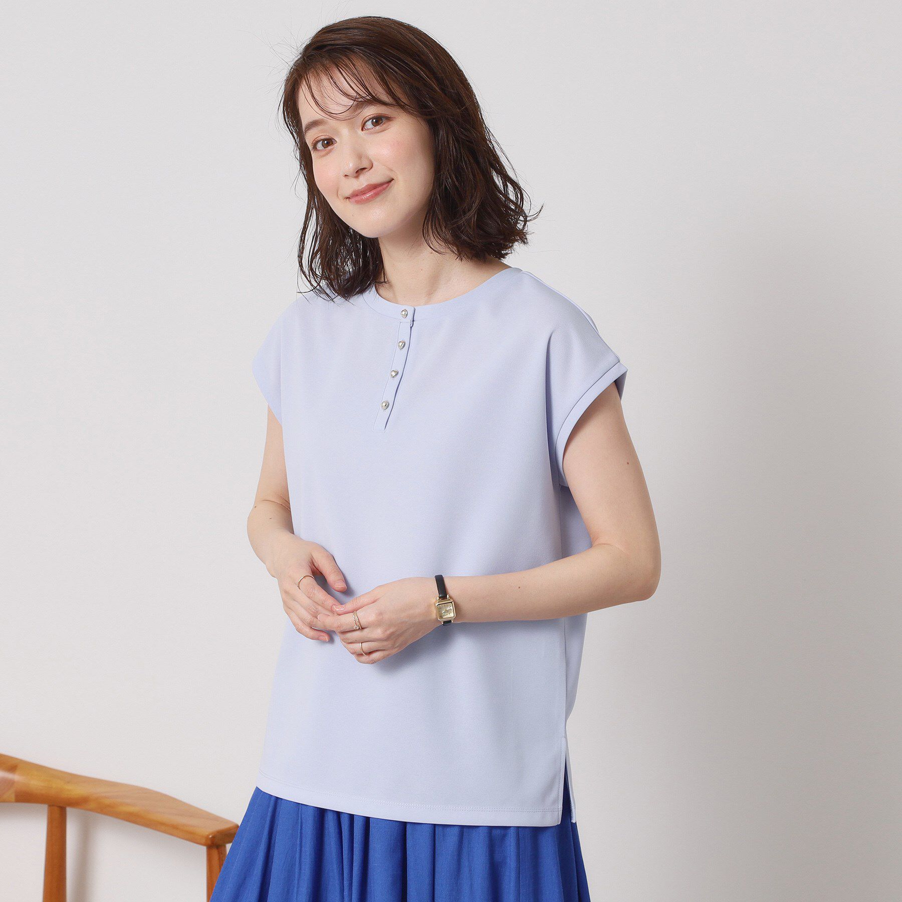 ITS&rsquo;DEMO「【接触冷感／洗濯機OK】カットジョーゼット2wayトップス」|シャツ・ブラウス|