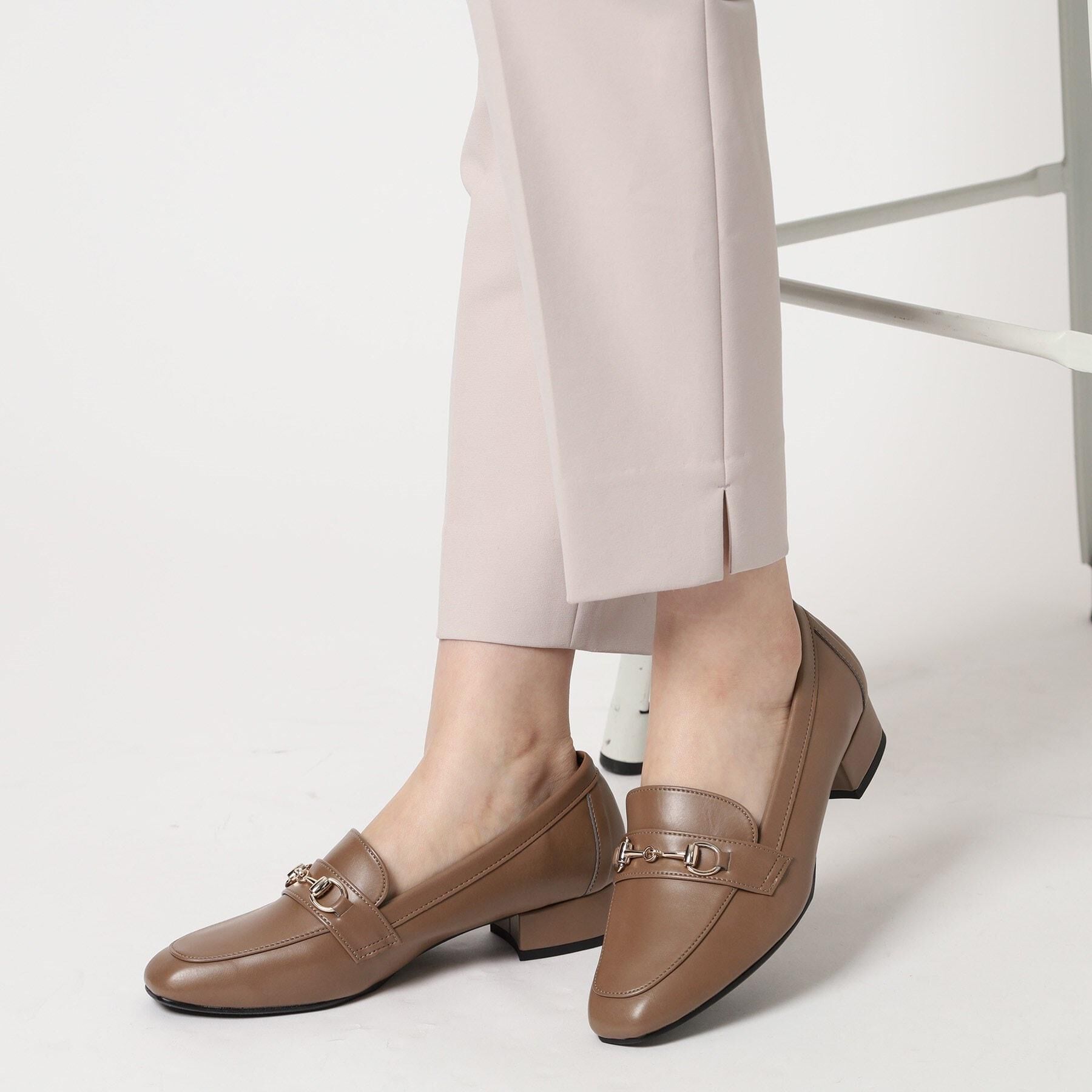 ESPERANZA「スクエアトゥローファー レイン対応」|パンプス|オーク(034)