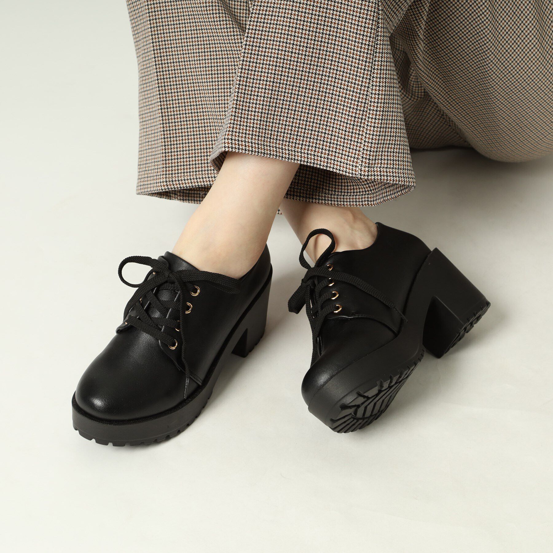 csT&P「厚底レースアップパンプス」|パンプス|