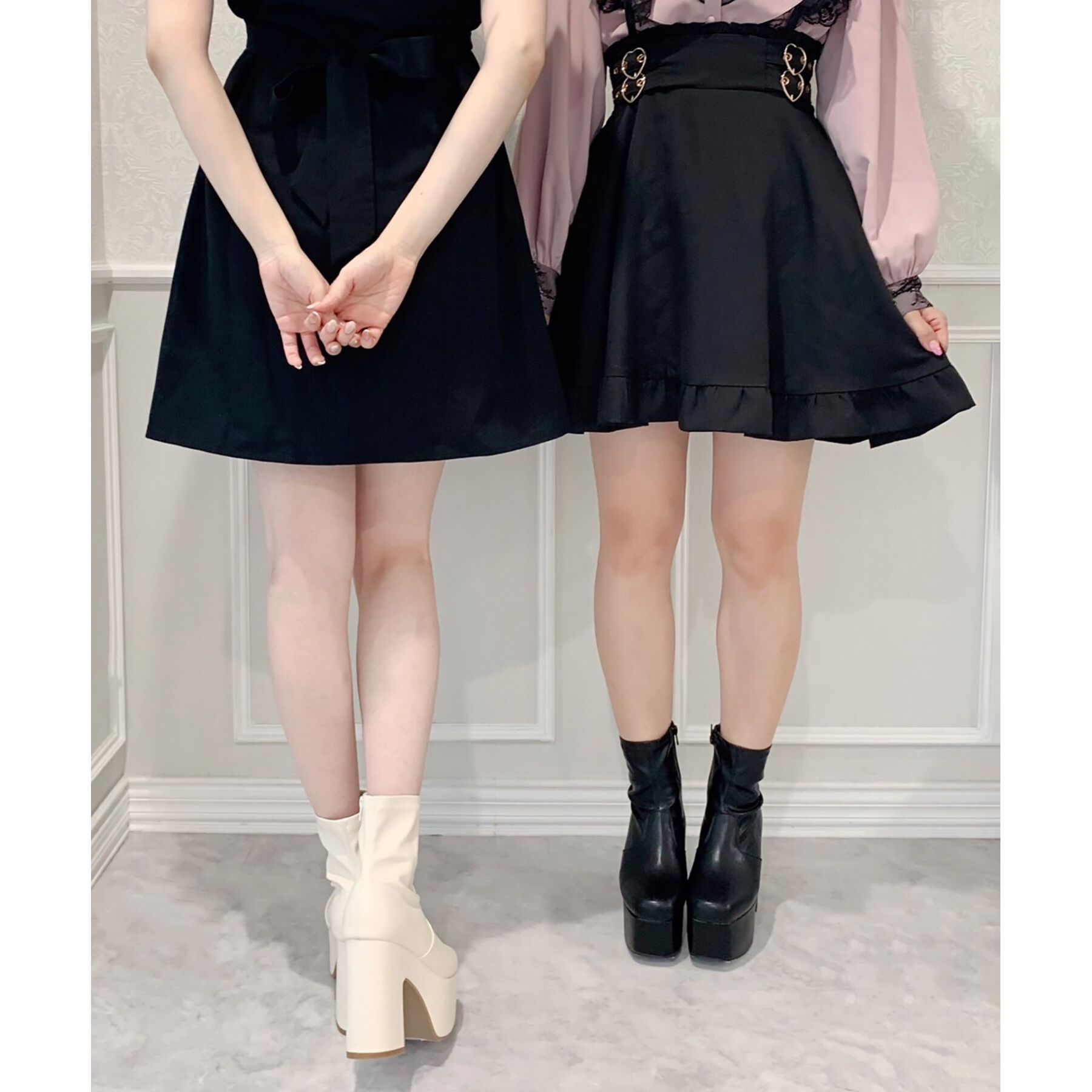 csT&P「スクウェアヒールストレッチブーツ」|ショートブーツ|