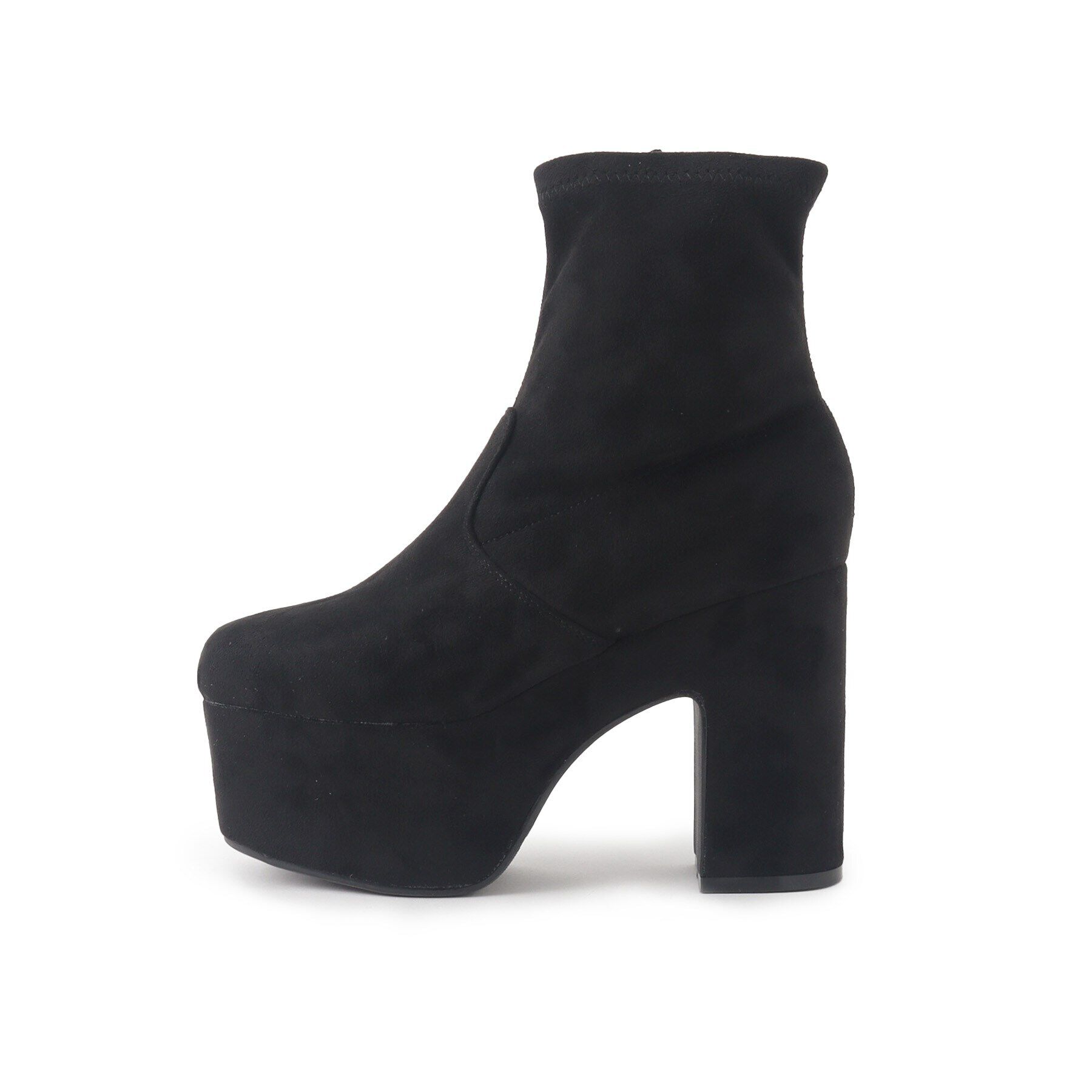 csT&P「スクウェアヒールストレッチブーツ」|ショートブーツ|