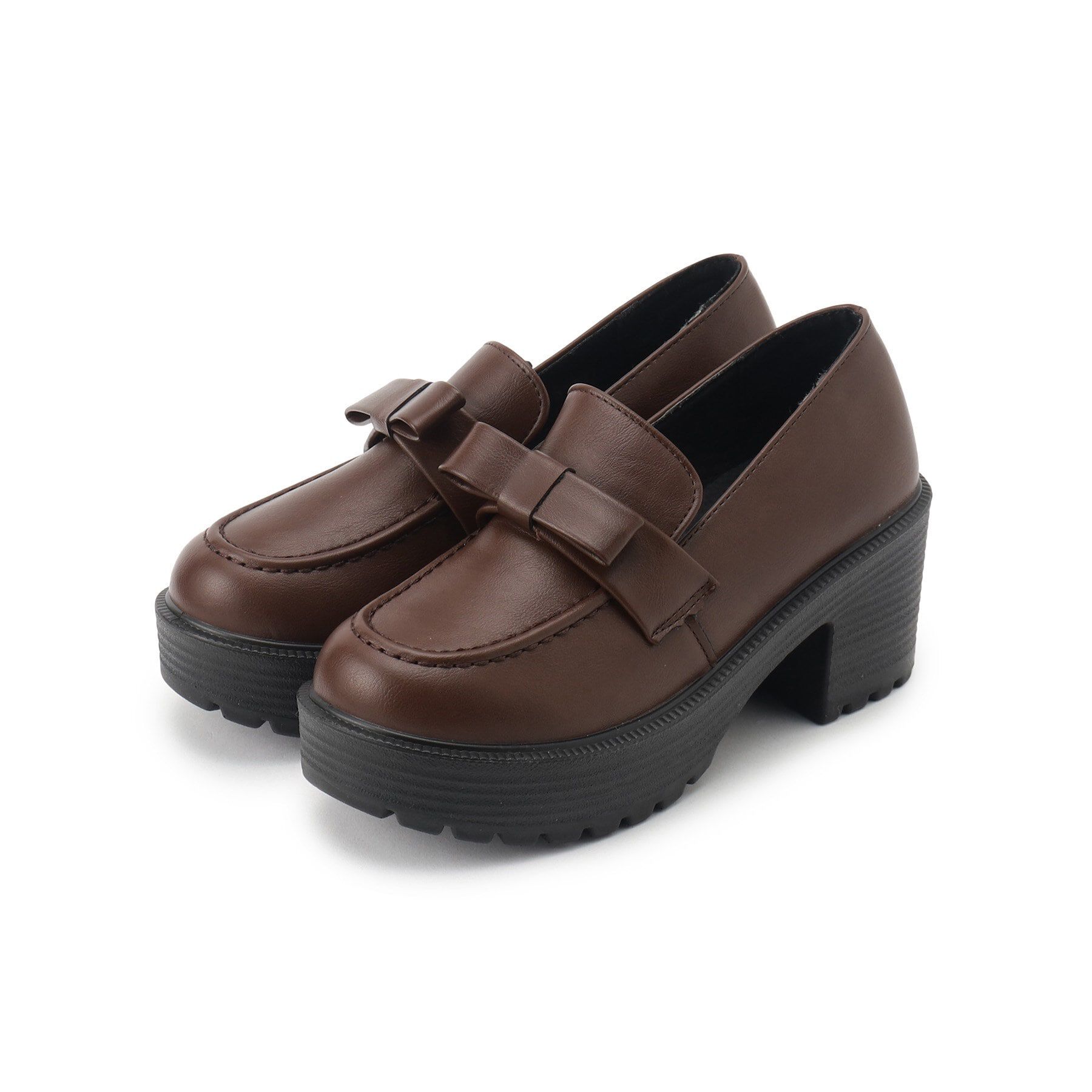 csT&P「リボン付きローファー」|パンプス|ダークブラウン(04