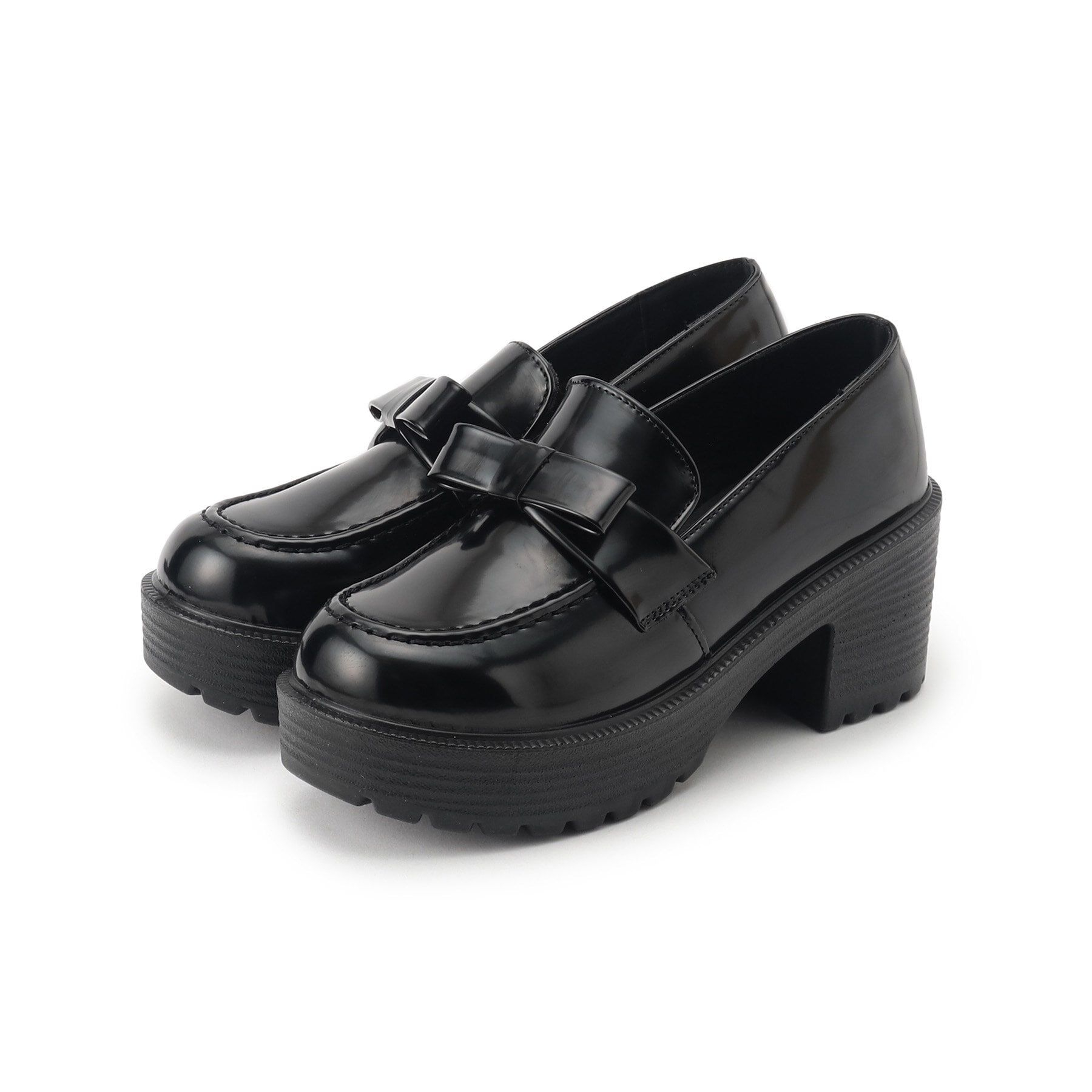 csT&P「リボン付きローファー」|パンプス|ブラック(219)