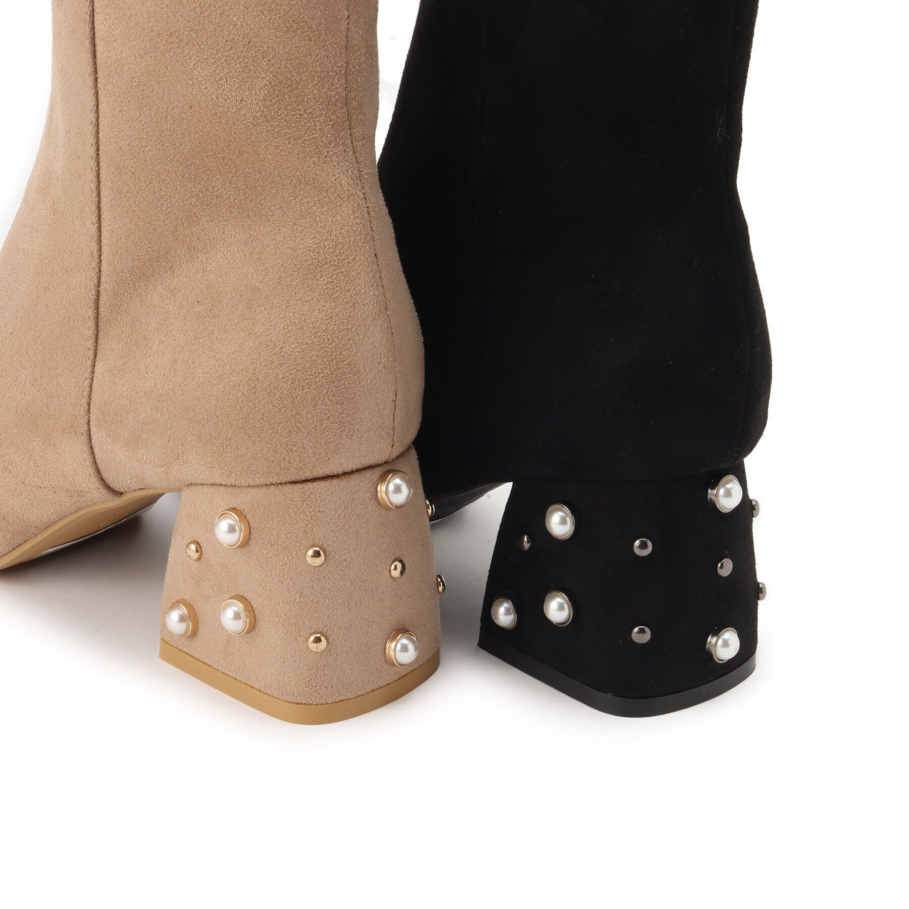 ESPERANZA「パールヒールショートブーツ」|ショートブーツ|