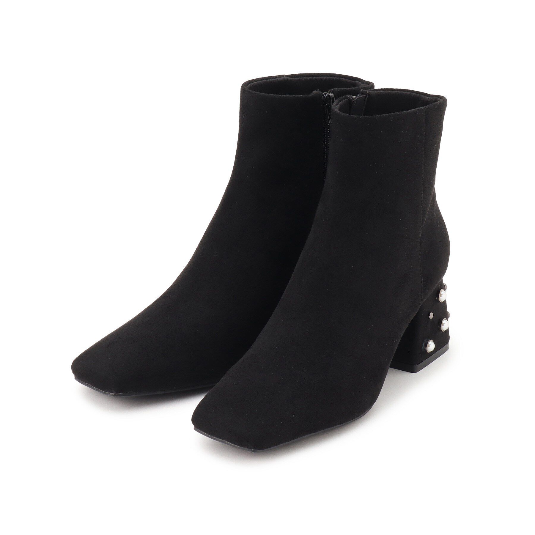 ESPERANZA「パールヒールショートブーツ」|ショートブーツ|