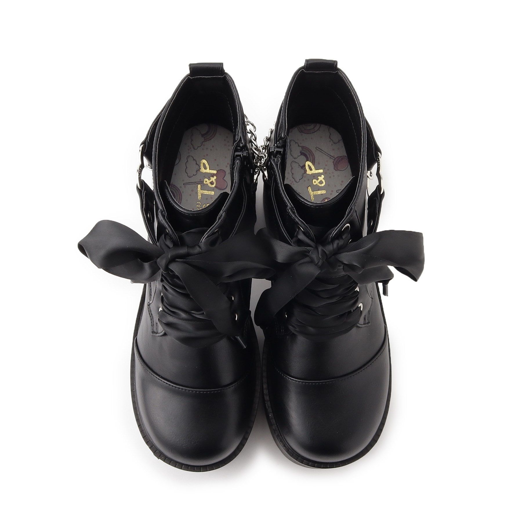 csT&P「厚底ハート付きレースアップブーツ　24SS」|ショートブーツ|