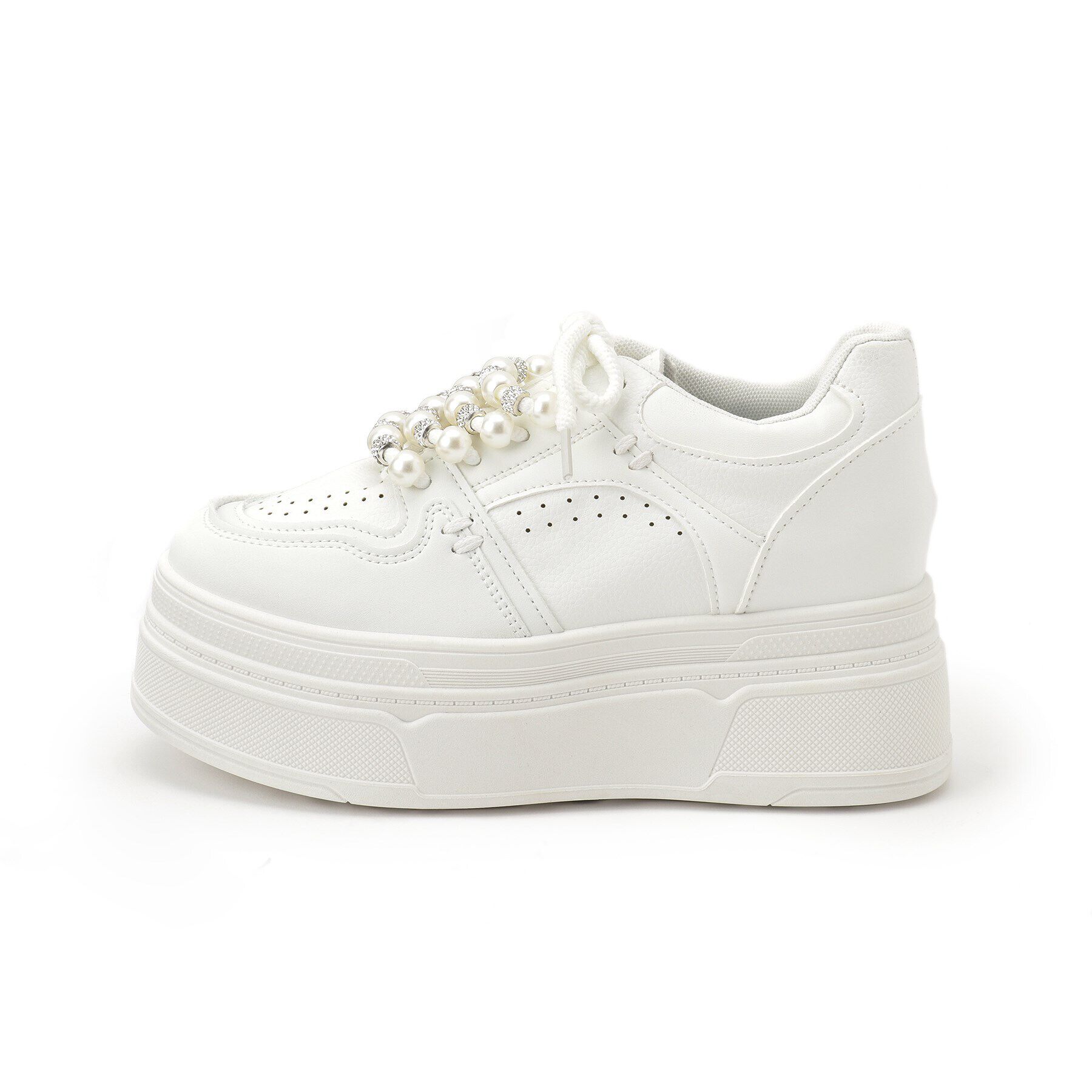 csT&P「厚底パール調付きスニーカー」|スニーカー|