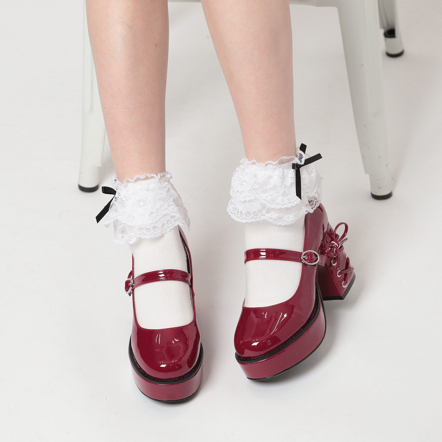 csT&P「厚底ヒールレースアップパンプス」|パンプス|