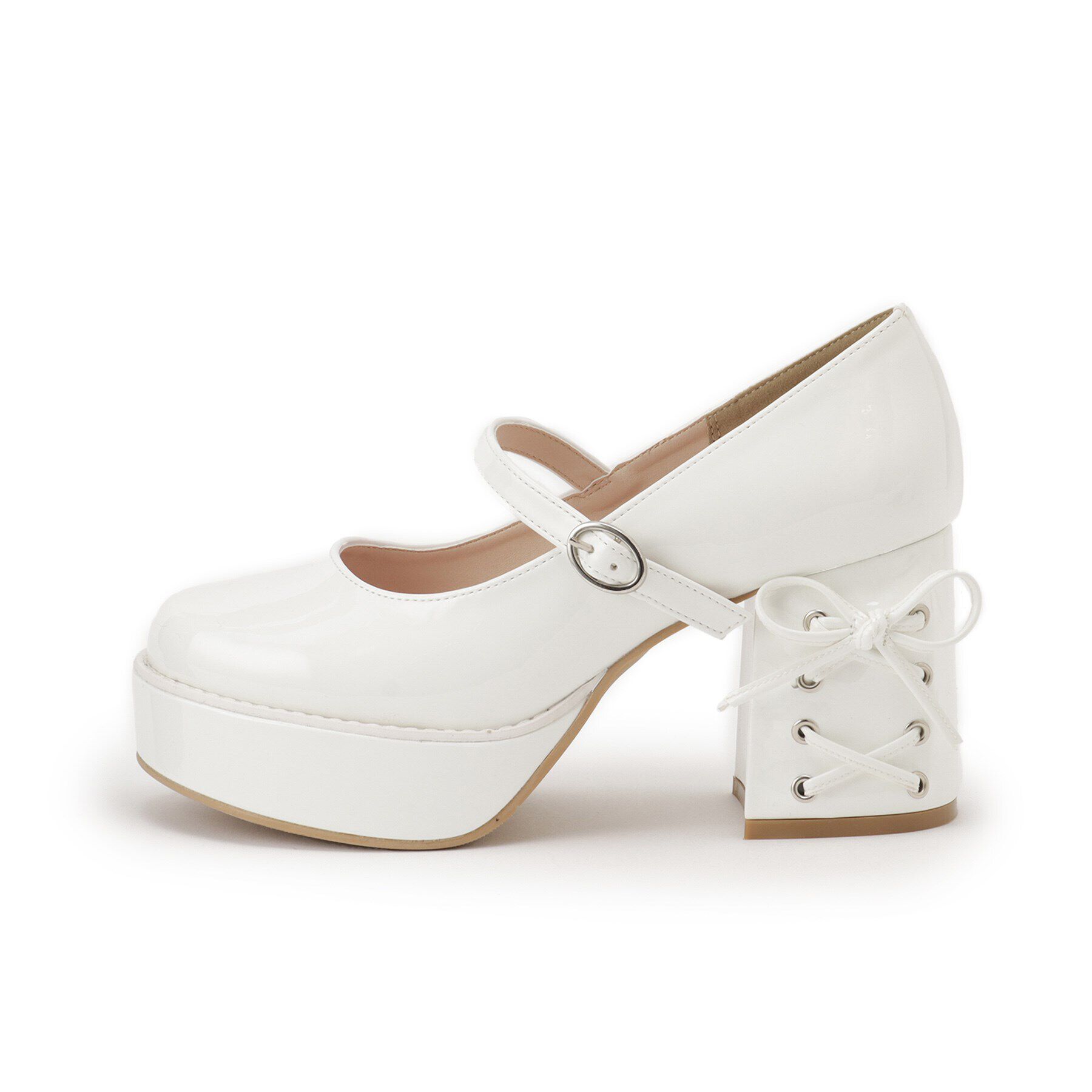 csT&P「厚底ヒールレースアップパンプス」|パンプス|