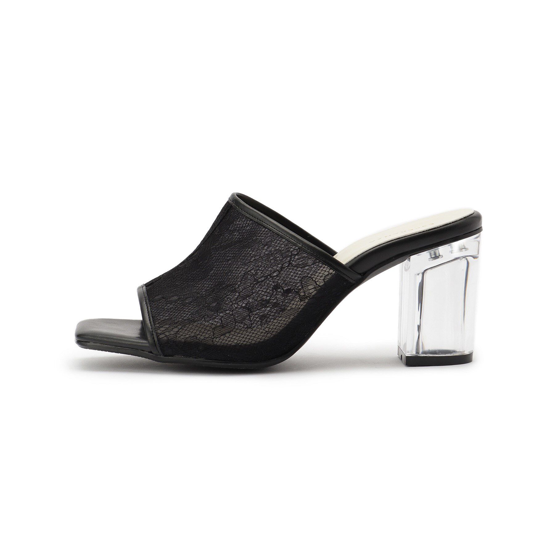 ESPERANZA「チュールメッシュクリアヒールミュール」|サンダル|