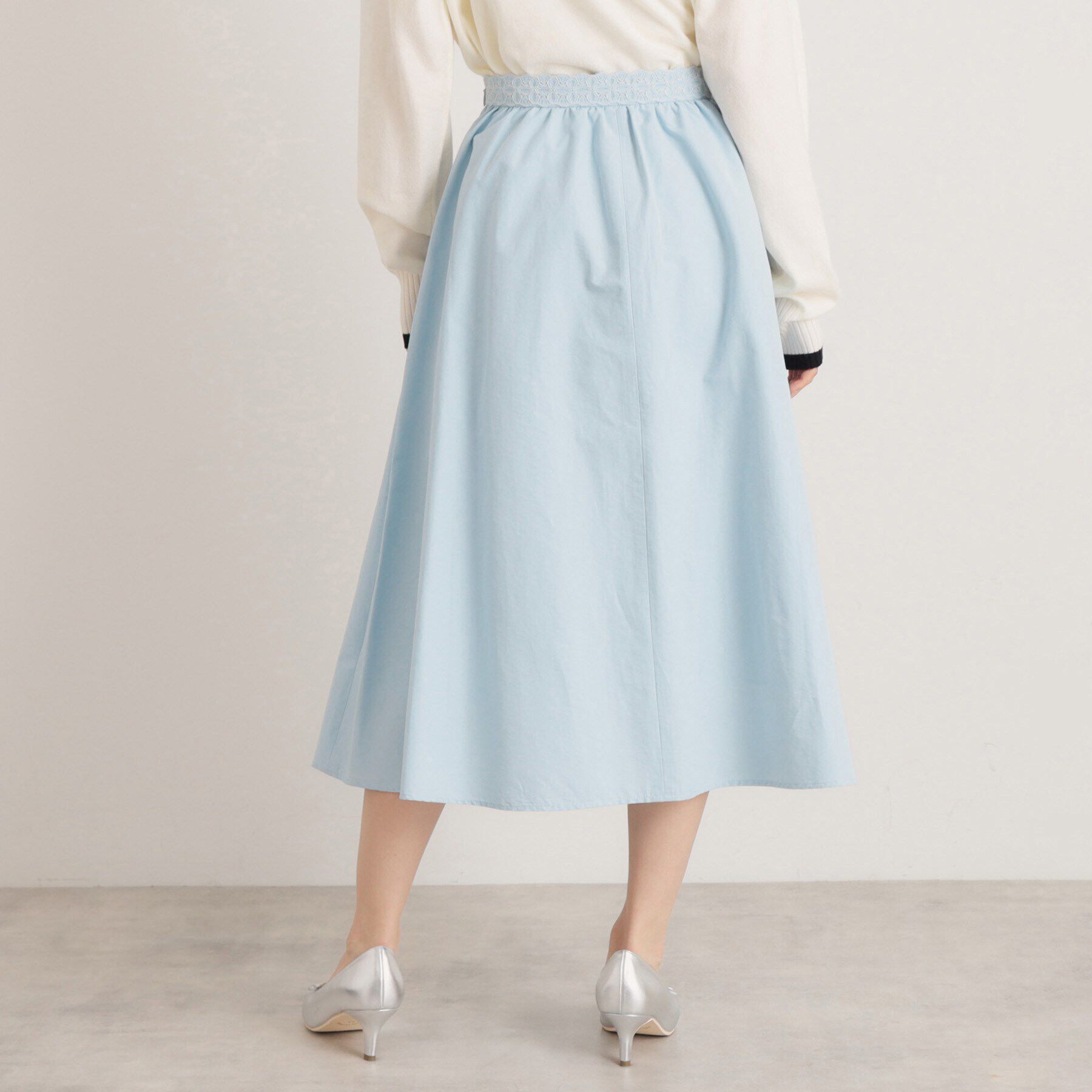 SunaUna「【定番シルエット／春カラー】タフタフレアスカート」|スカート|