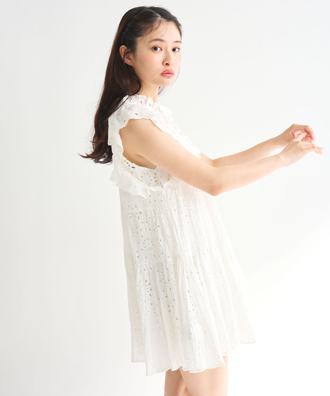 COCO DEAL「エンブロイダリーティアードミニワンピース」|ワンピース|