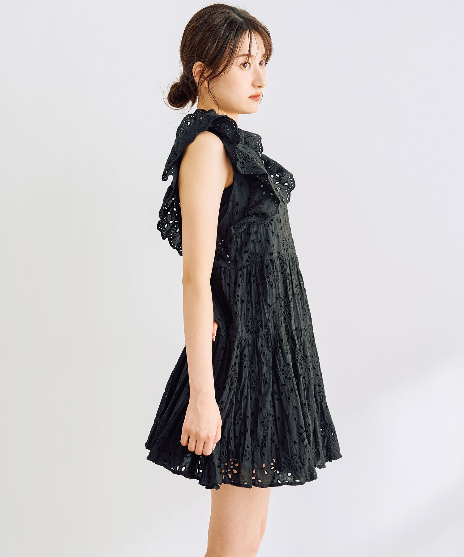 COCO DEAL「エンブロイダリーティアードミニワンピース」|ワンピース|