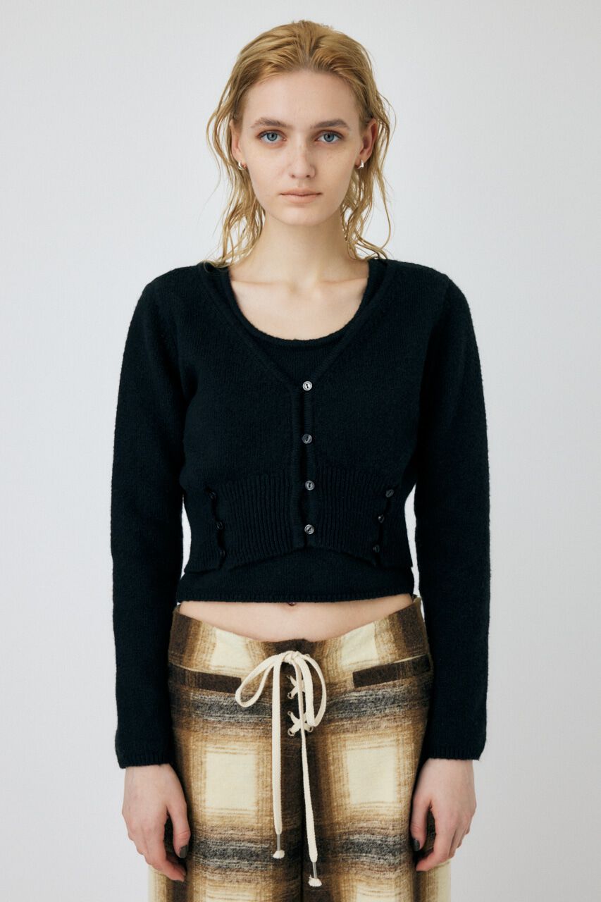 MOUSSY「KNIT キャミ ＆ カーデセット」|ニット・セーター|