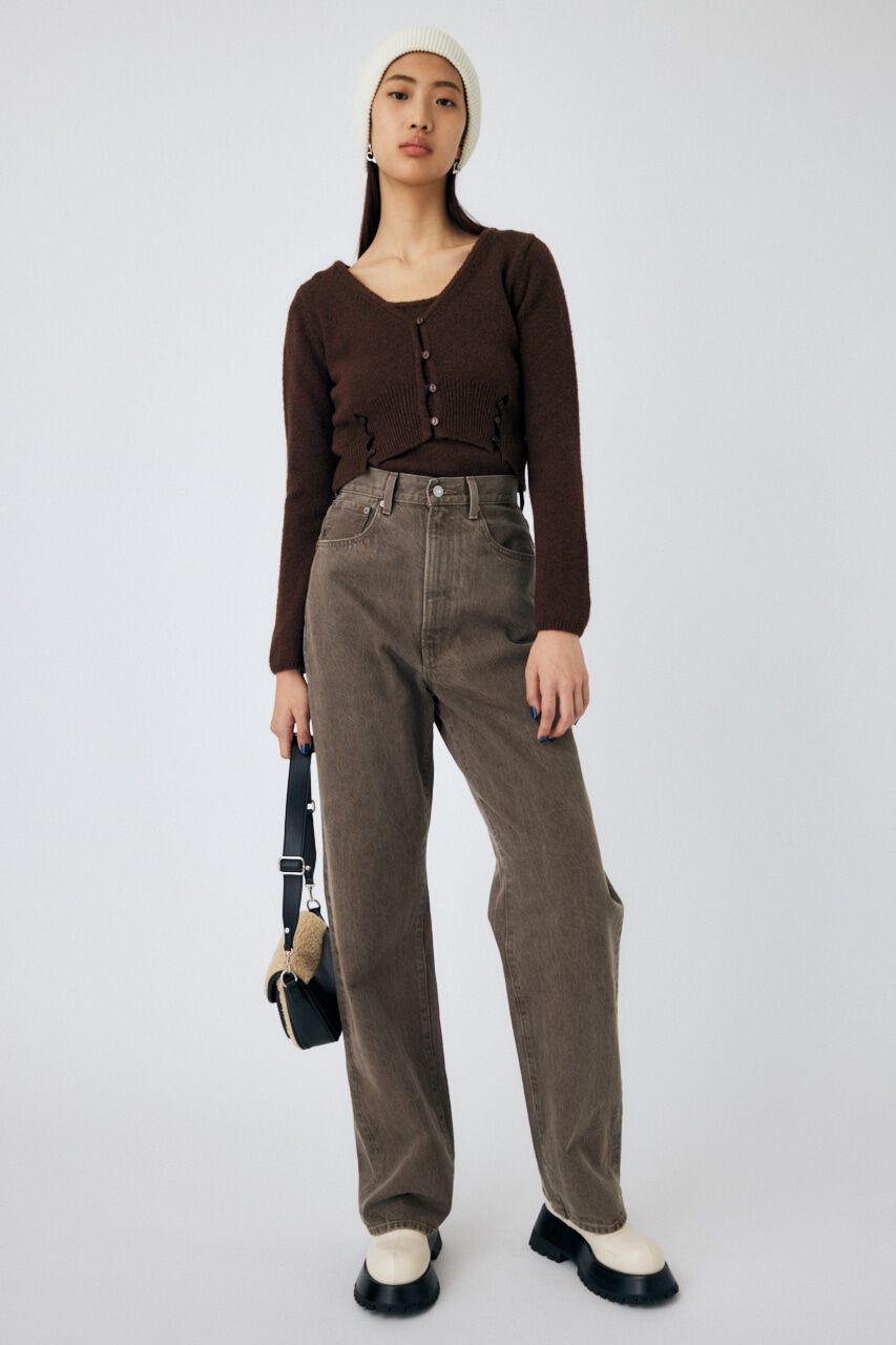 MOUSSY「KNIT キャミ ＆ カーデセット」|ニット・セーター|BRN