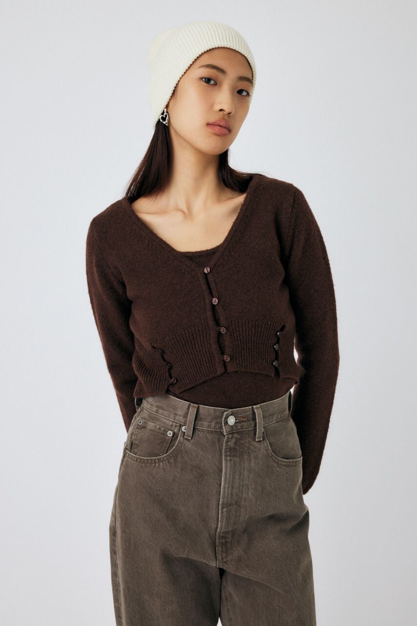 MOUSSY「KNIT キャミ ＆ カーデセット」|ニット・セーター|